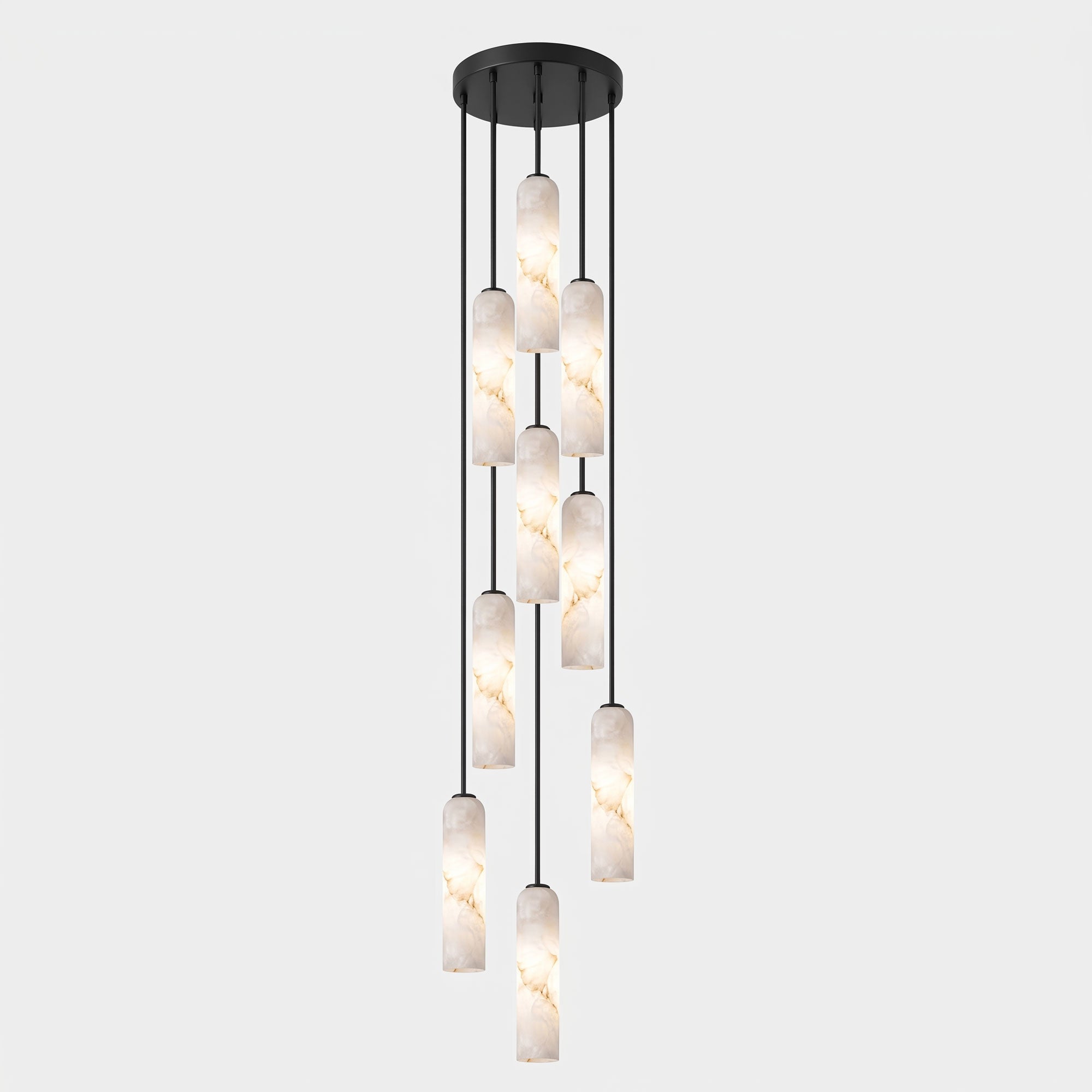 Alabaster Cylinder Pendant Light
