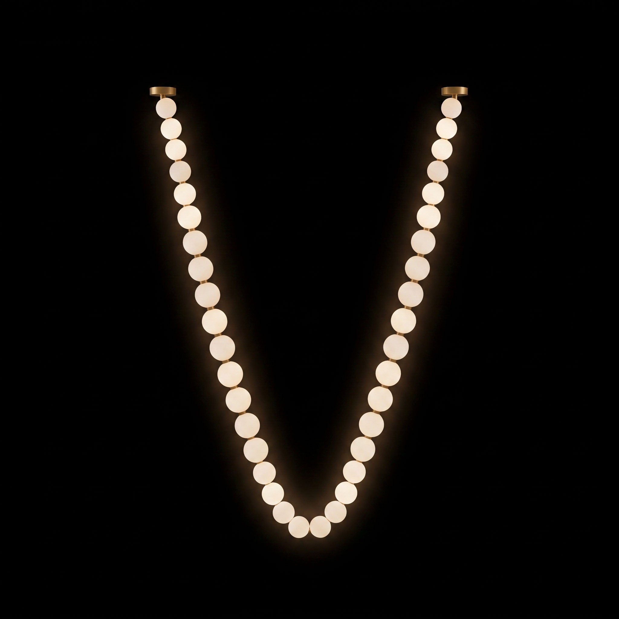Pearl Glass Necklace Balls Chandelier