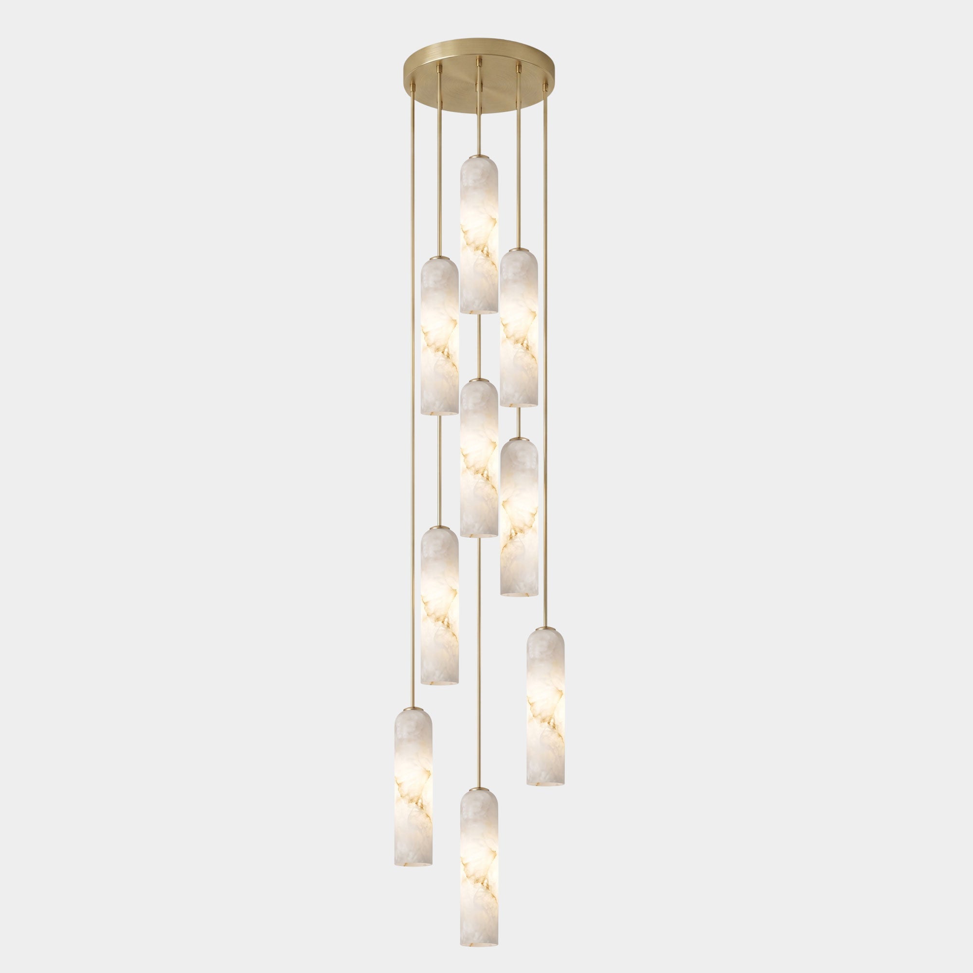 Alabaster Cylinder Pendant Light