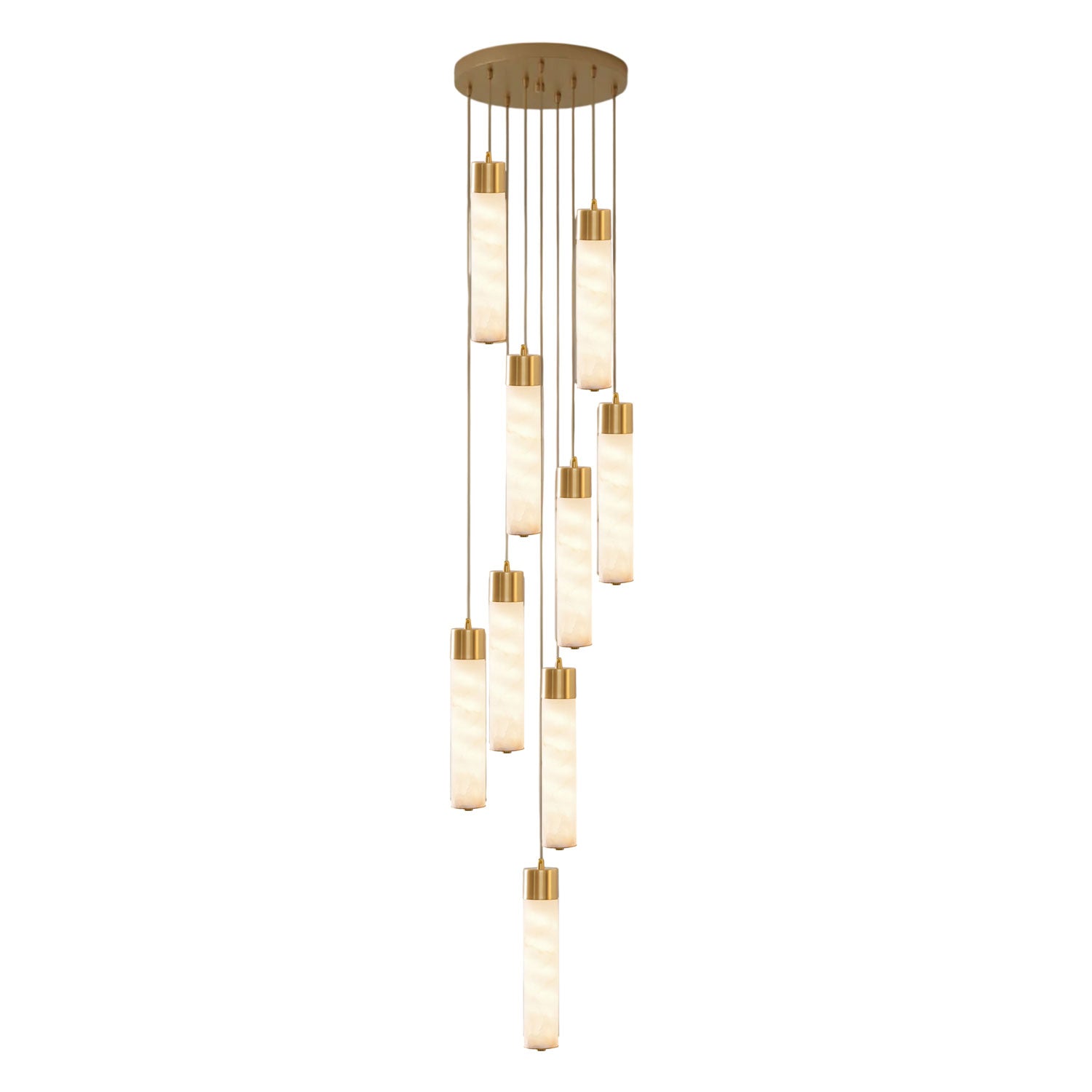 Alabaster Tala Brass Pendant Lamp