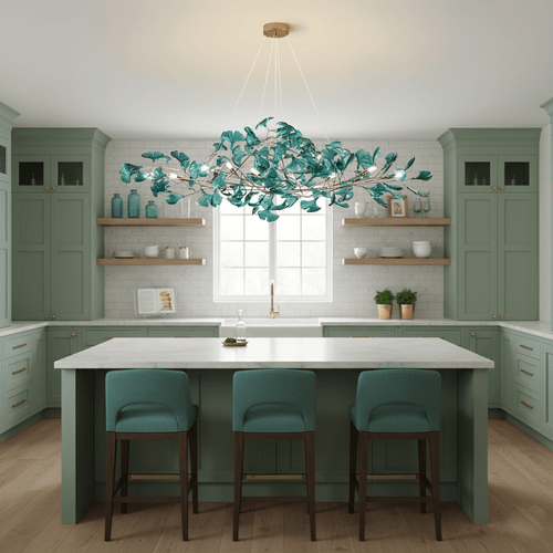 Acrylic Ginkgo Leaf Chandelier