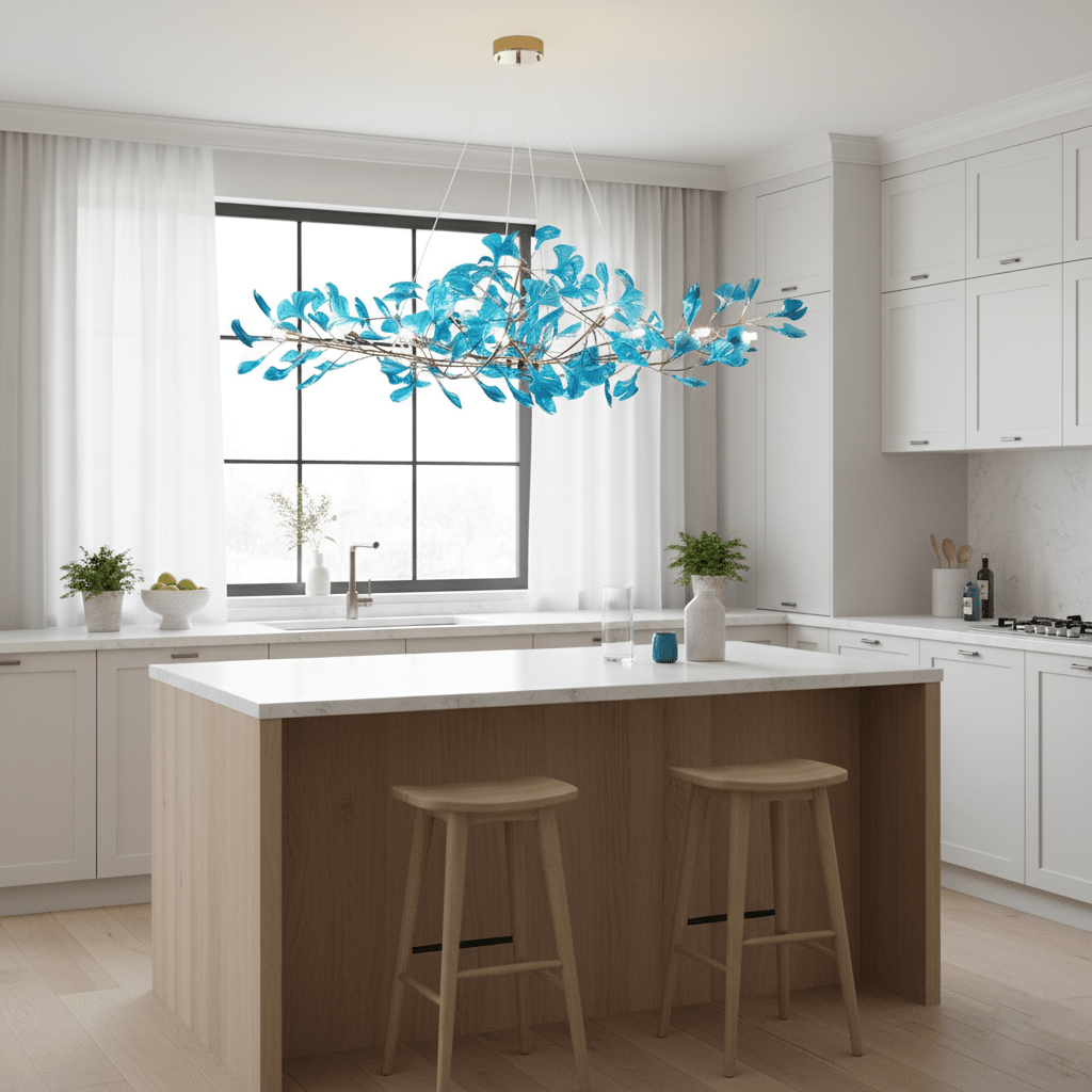 Acrylic Ginkgo Leaf Chandelier