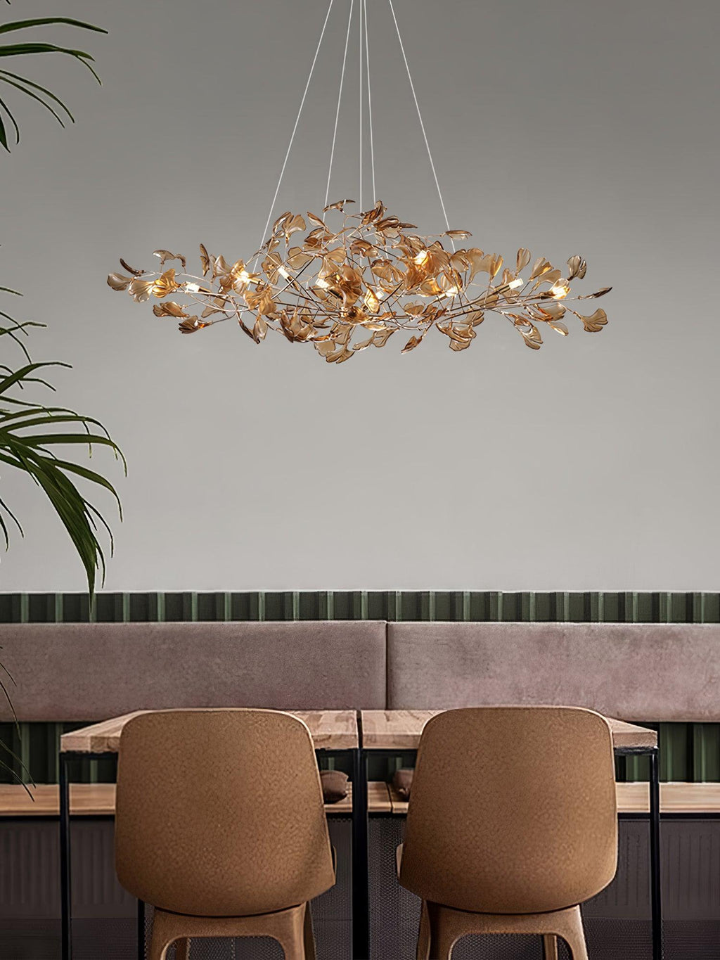 Acrylic Ginkgo Leaf Chandelier