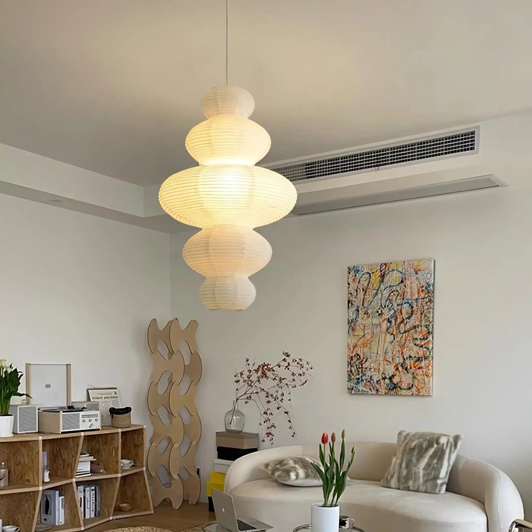 Kozo Paper Metal Pendant Lamp
