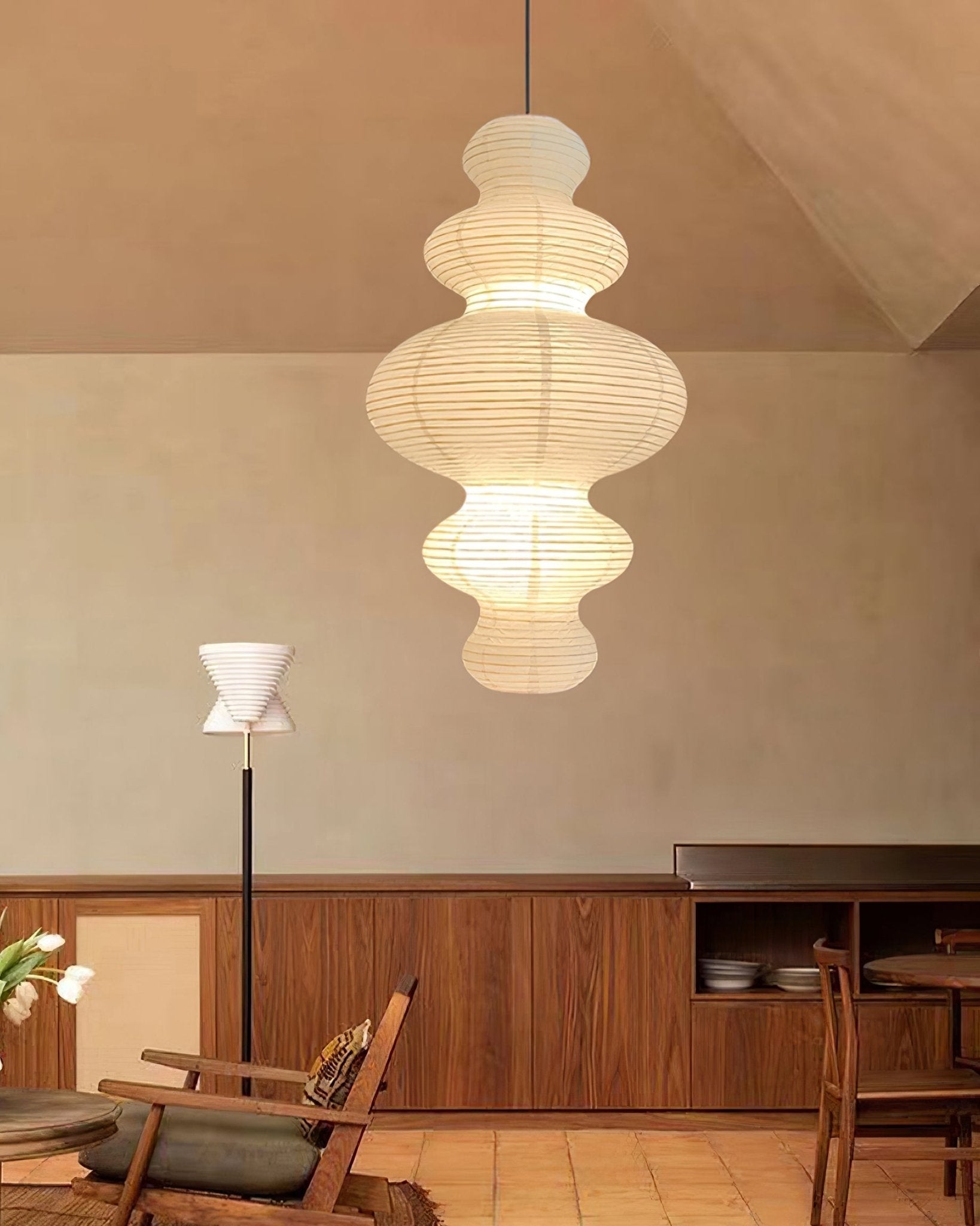 Kozo Paper Tower Swag Pendant