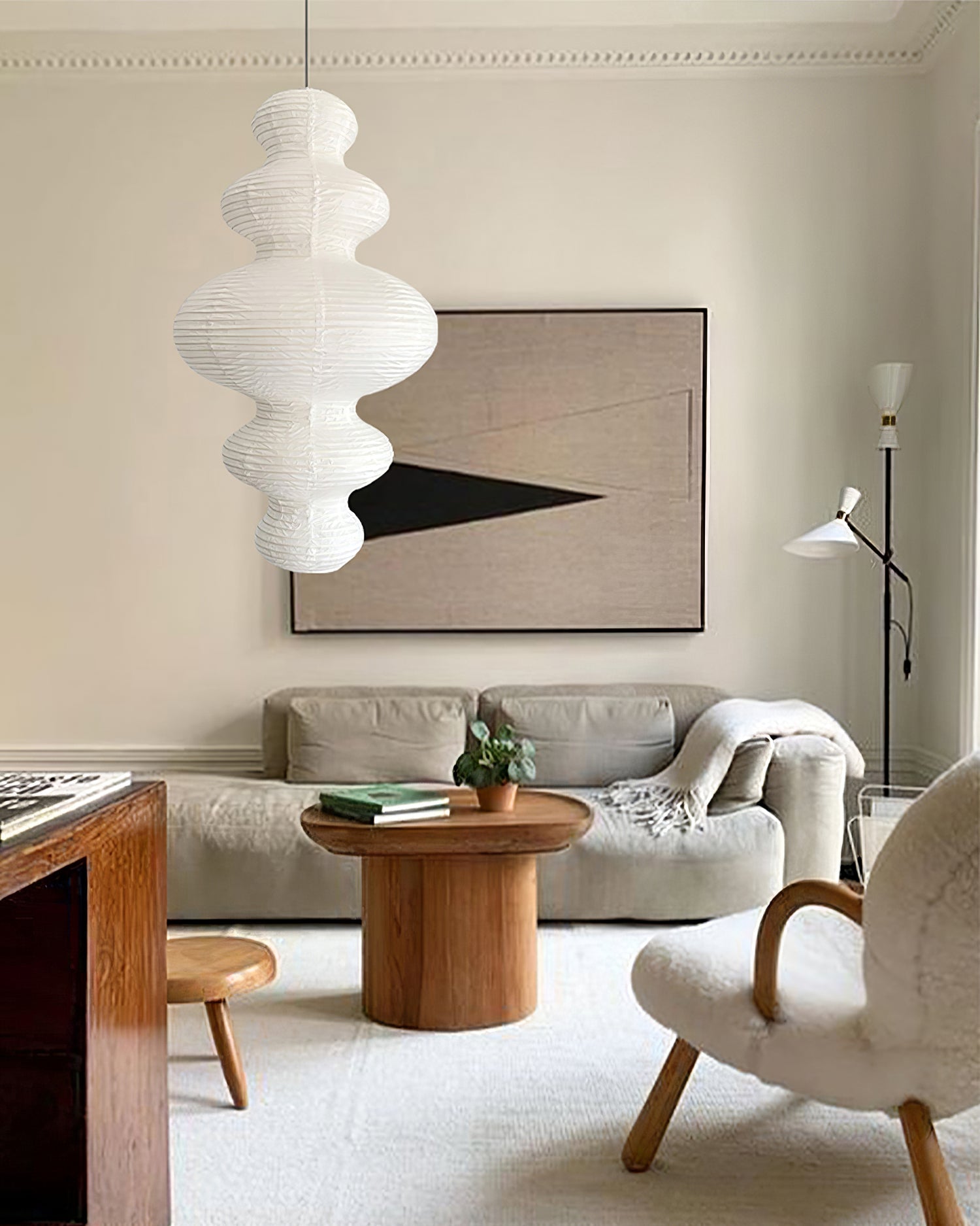 Kozo Paper Tower Swag Pendant