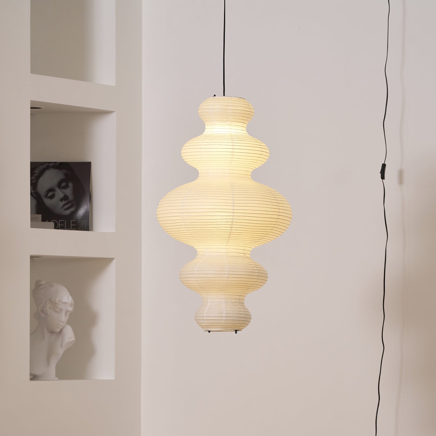Kozo Paper Tower Swag Pendant