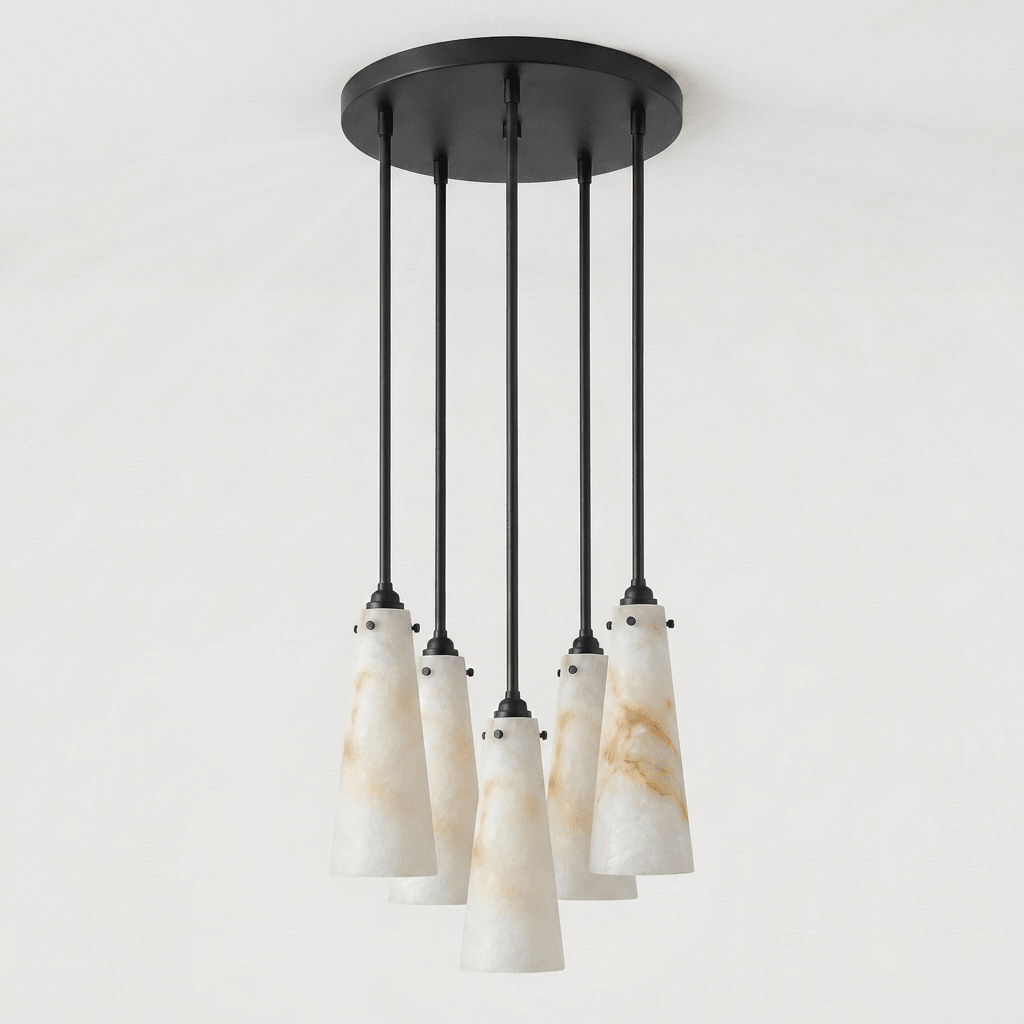 Solenne Alabaster Cluster Pendant Light