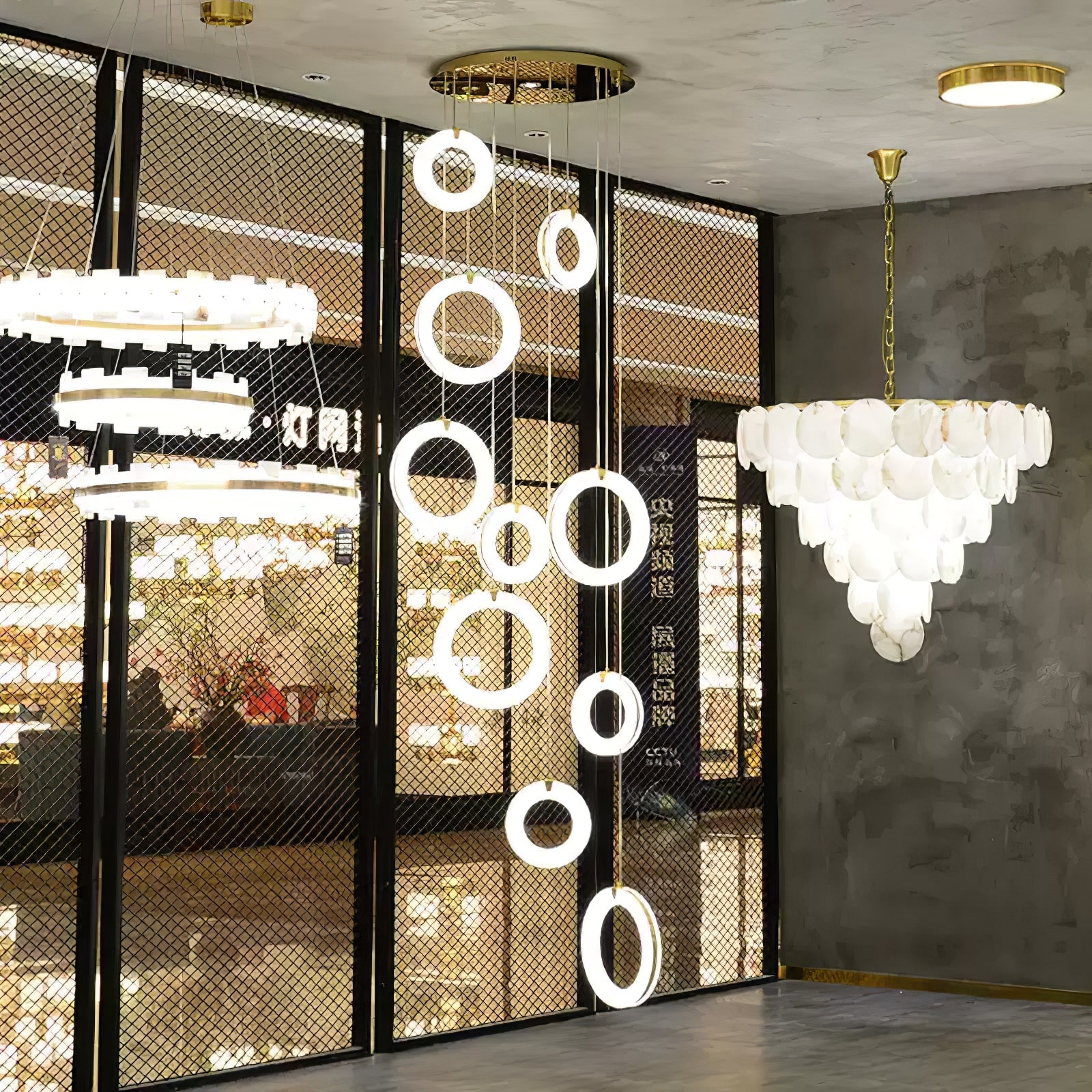 Alabaster Ring Pendant Light