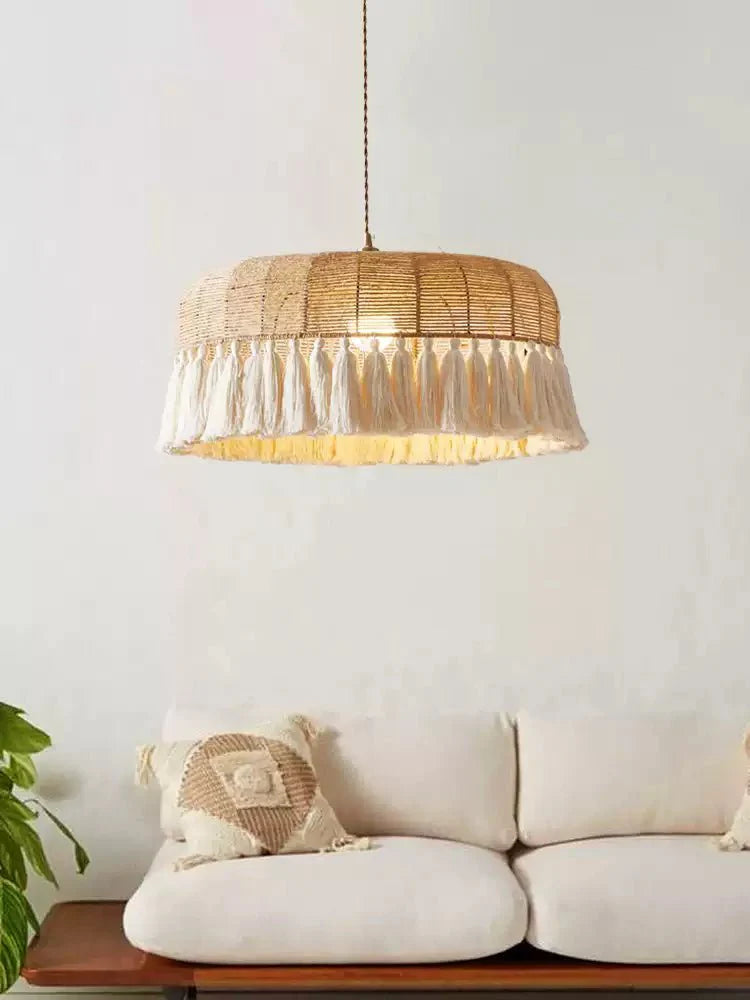 Arlina Jute Fringe Pendant Light