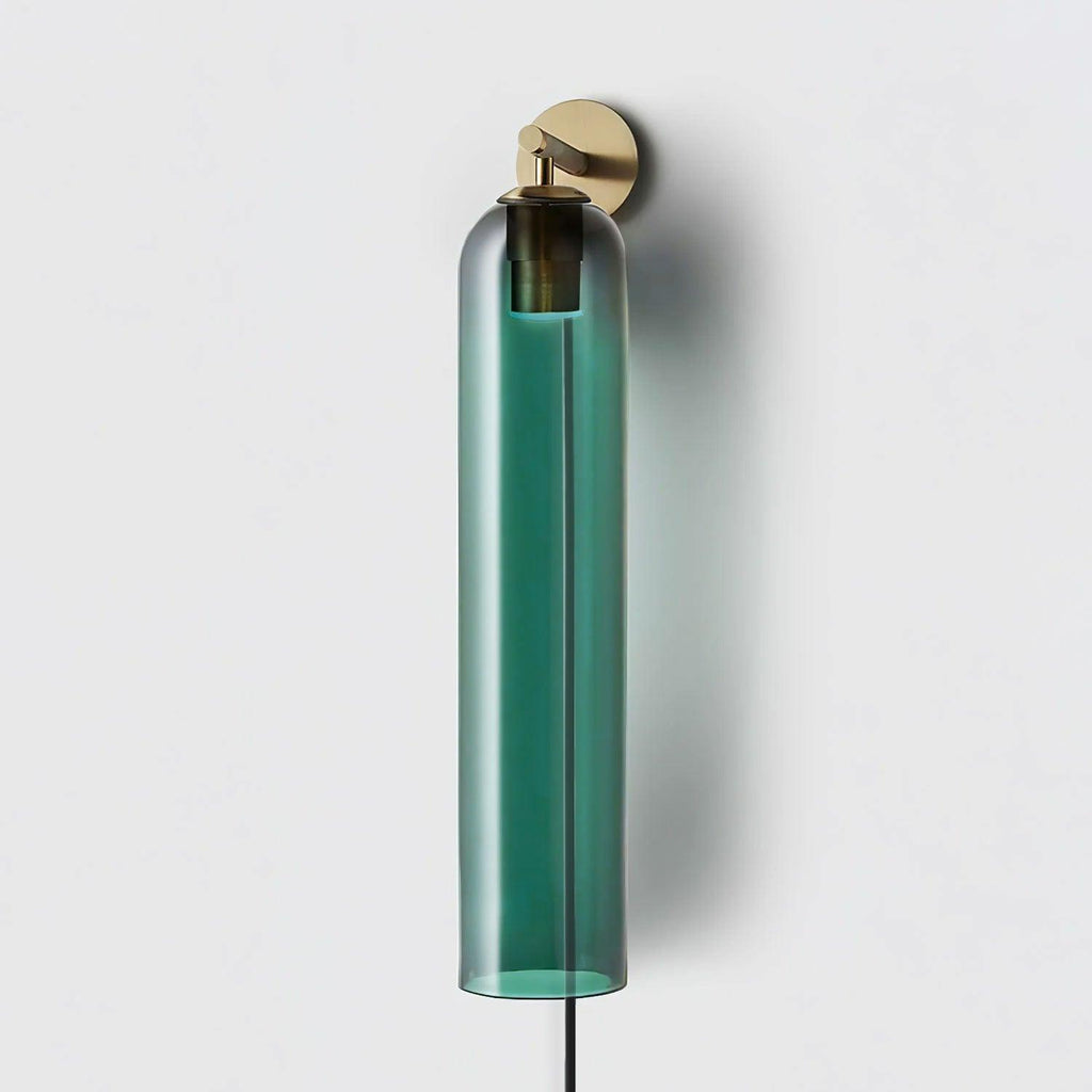 Art Glass Tube Plug-In Sconce