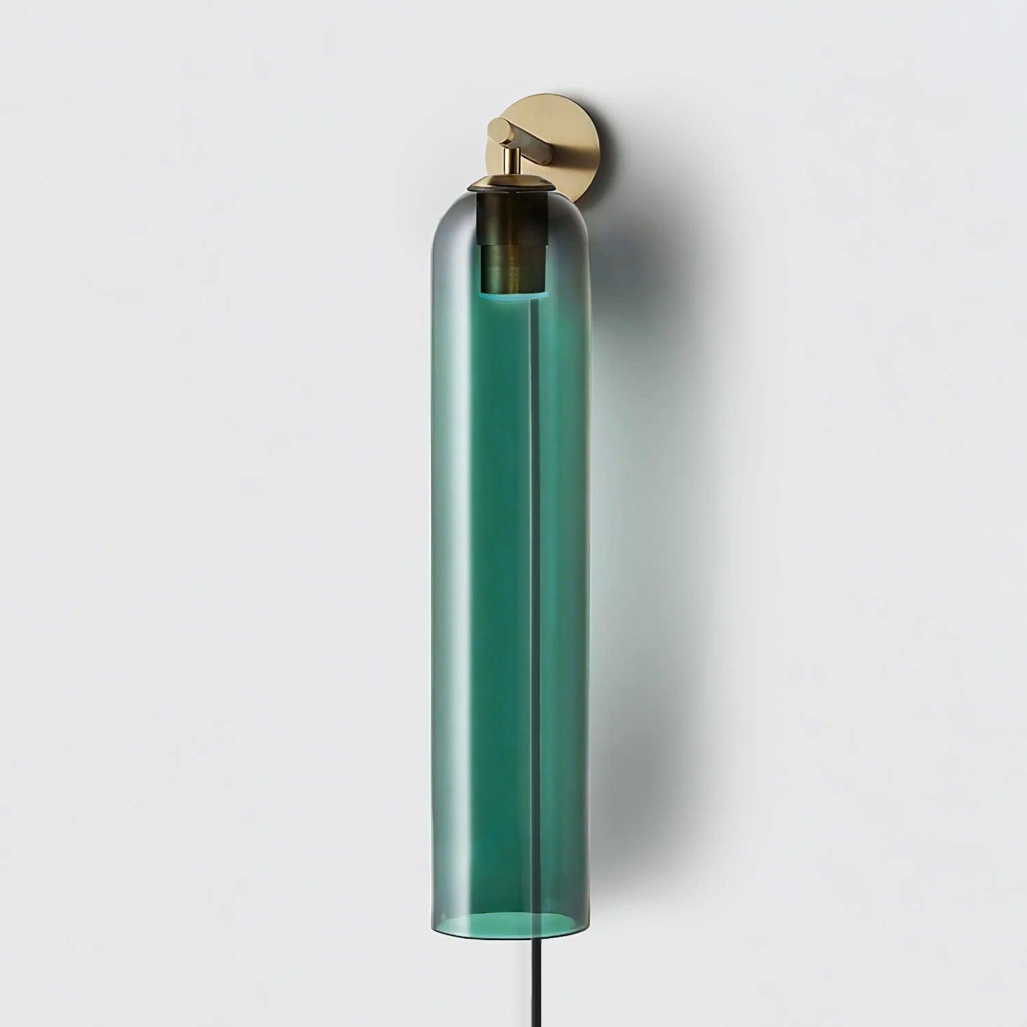 Art Glass Tube Plug-In Sconce
