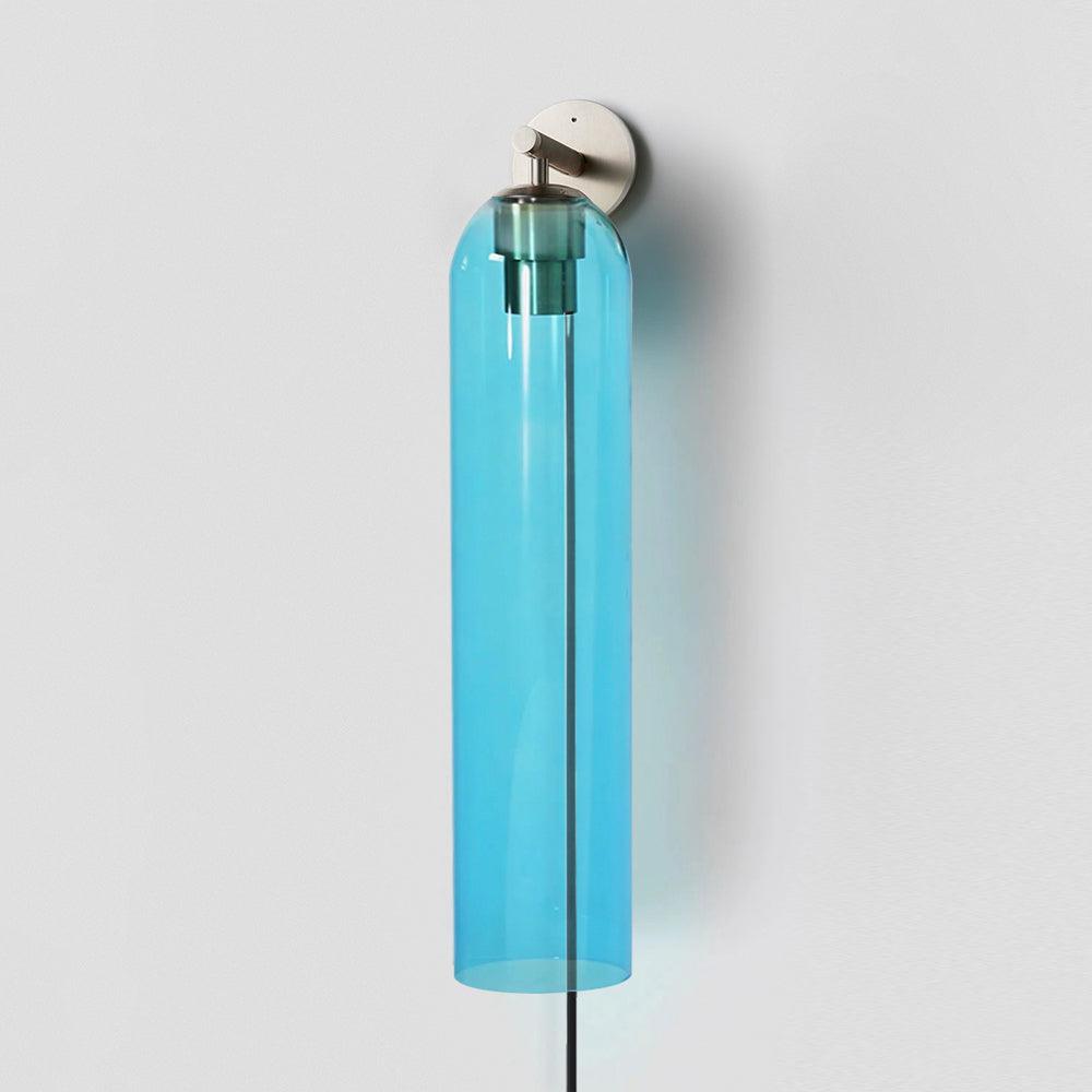 Art Glass Tube Plug-In Sconce