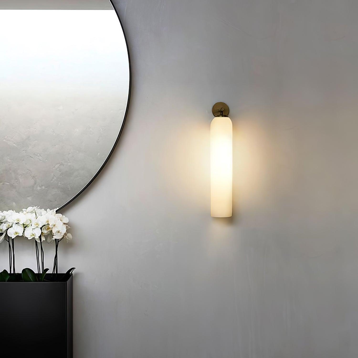 Art Glass Tube Plug-In Sconce