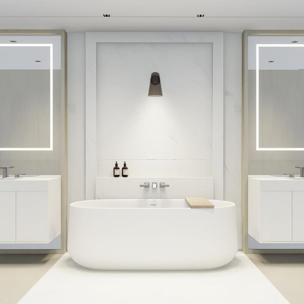 Conical Glass Plug-in Wall Lamp