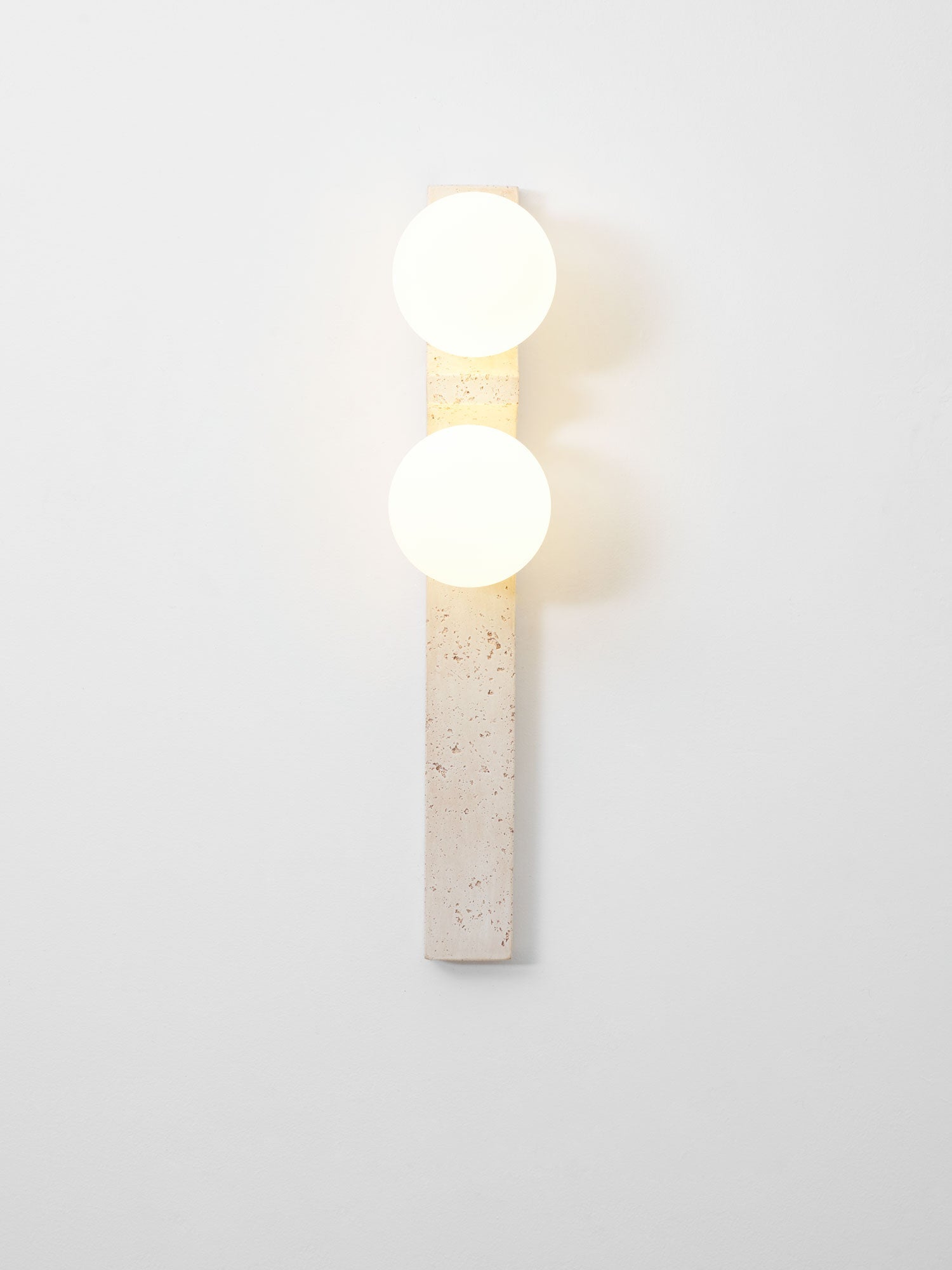 Asymmetrical Travertine Wall Sconce