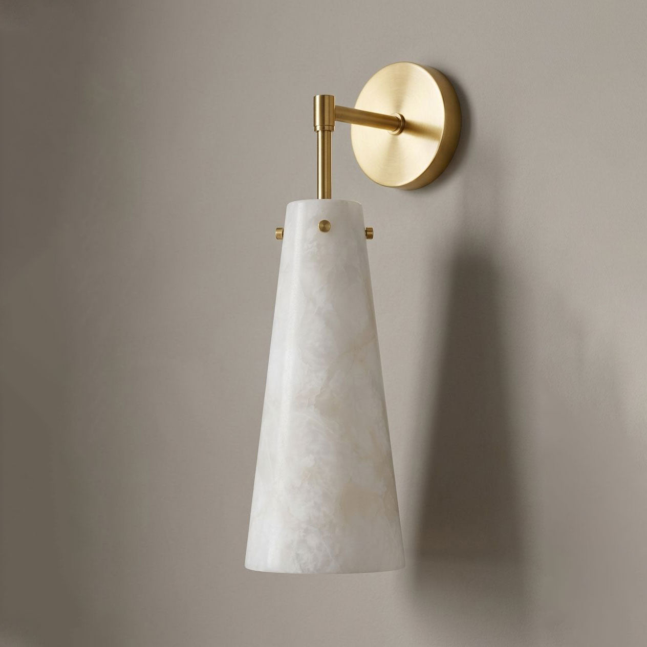 Aurelia Alabaster Cone Wall Sconce