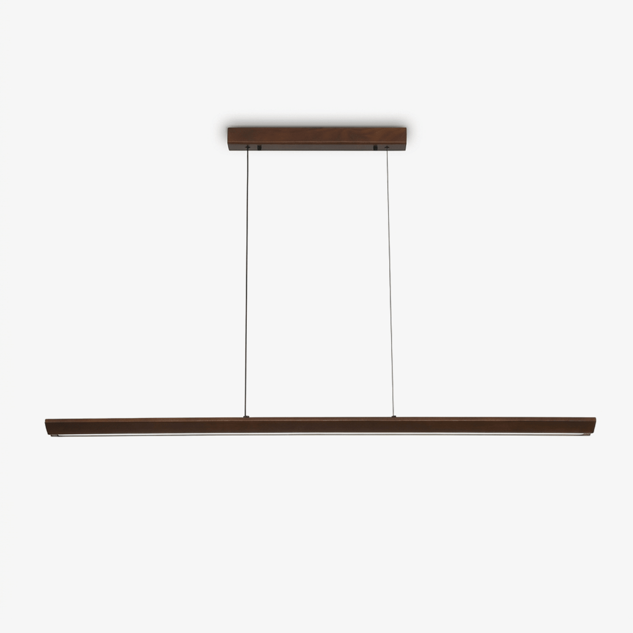 Beveled Wood Linear Pendant Lamp