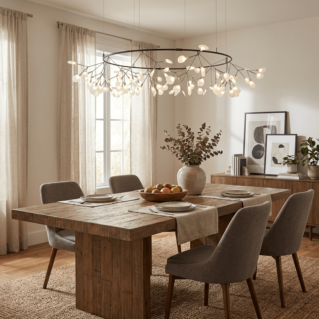 Black Firefly LED Chandelier