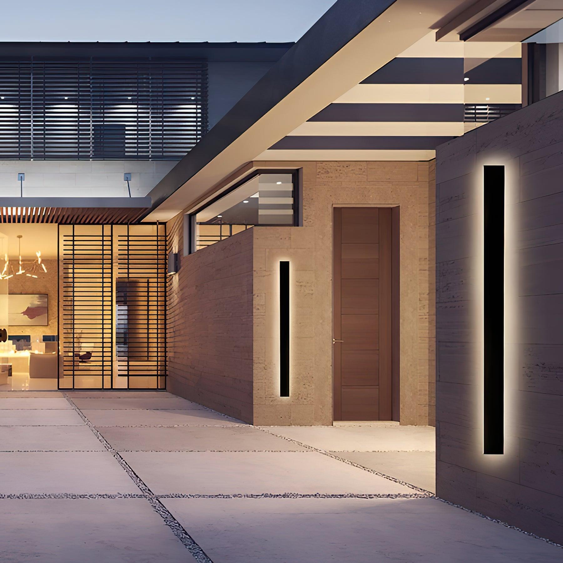Long Strip Solar Outdoor Sconce