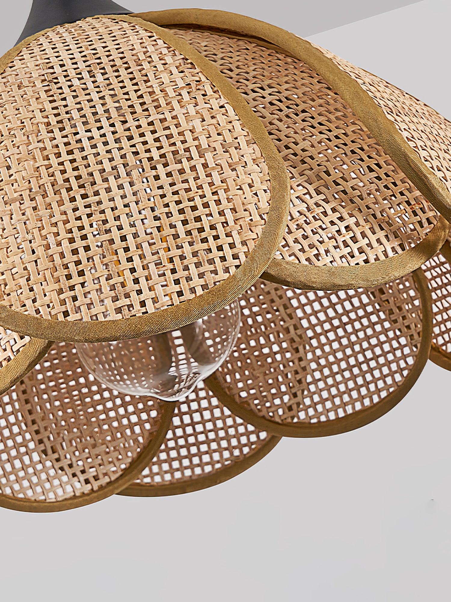Bloom Rattan Swag Pendant Lamp