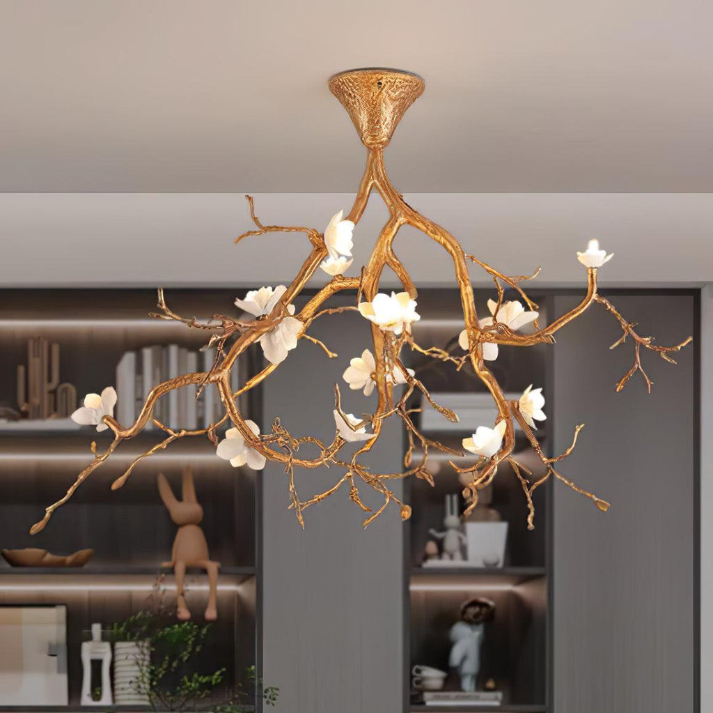 Tree Branches Flower Chandelier