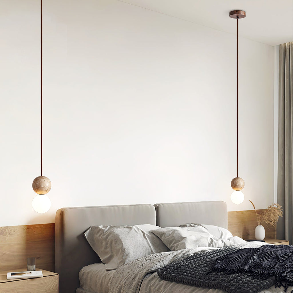Cassia Travertine Pendant Light