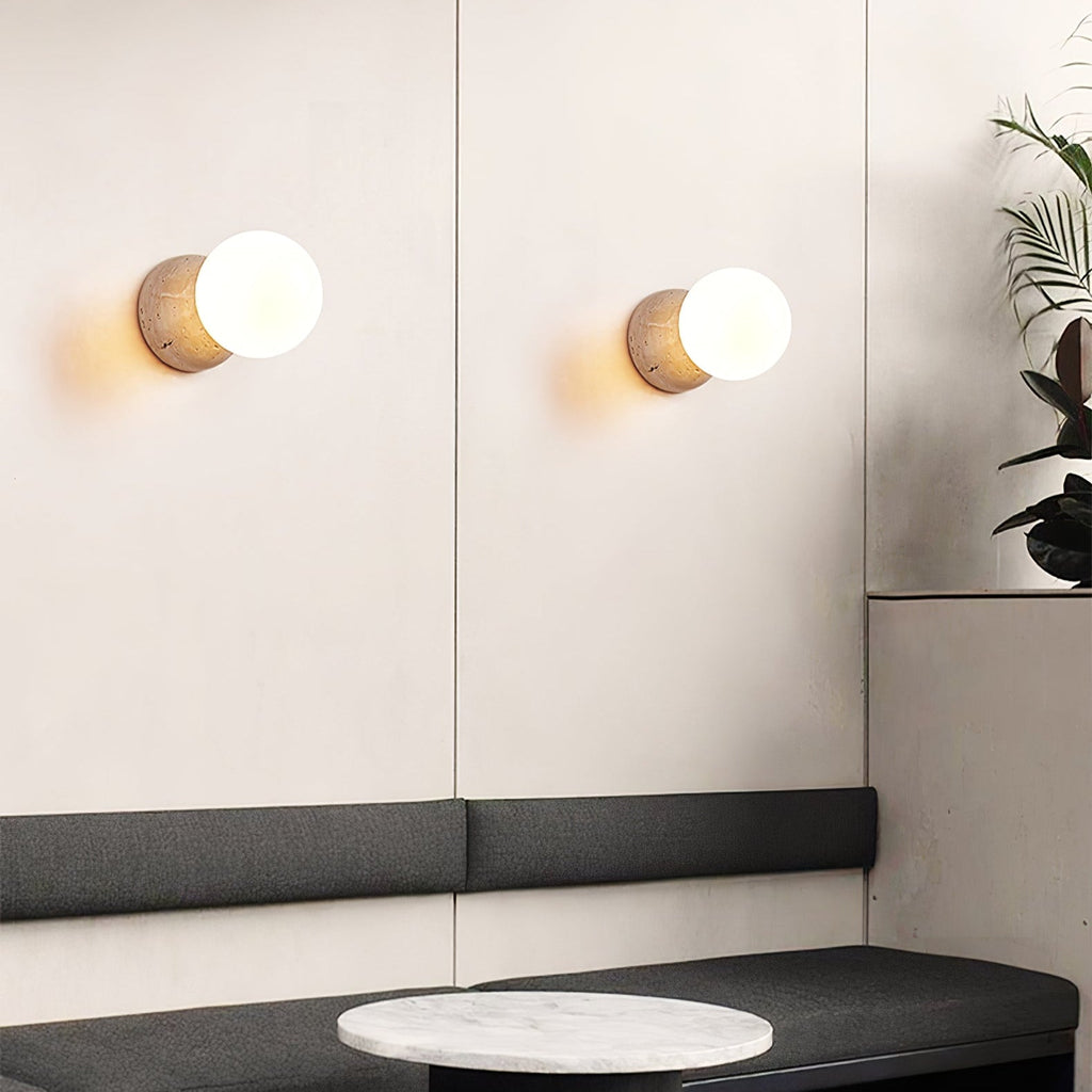 Celestial Travertine Wall Sconce