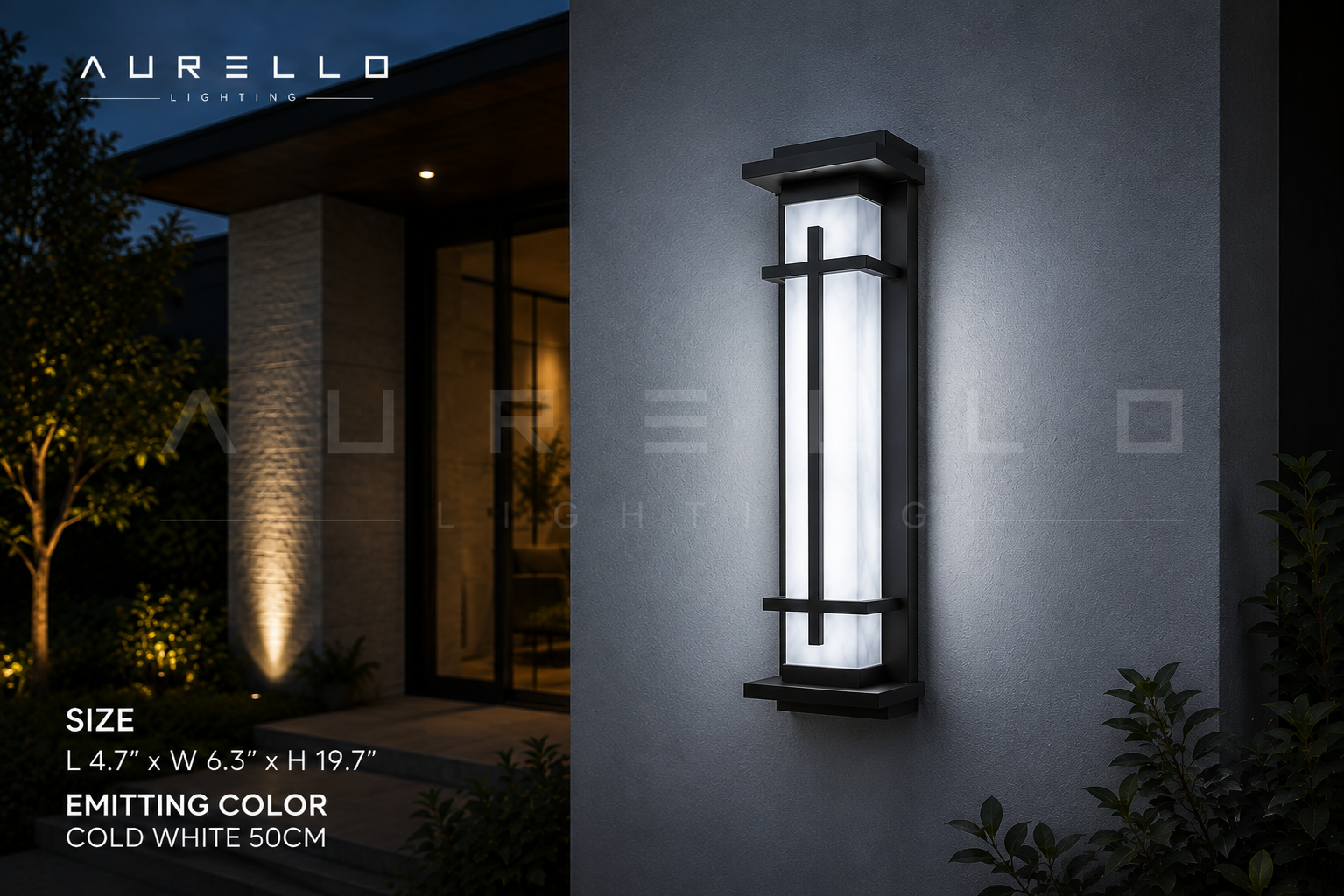 Square Outdoor Alabaster Wall Light