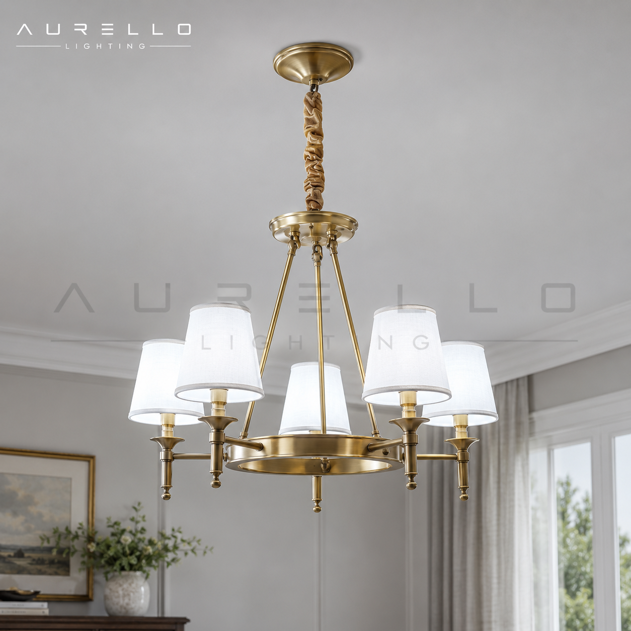 Antique Brass Chandelier