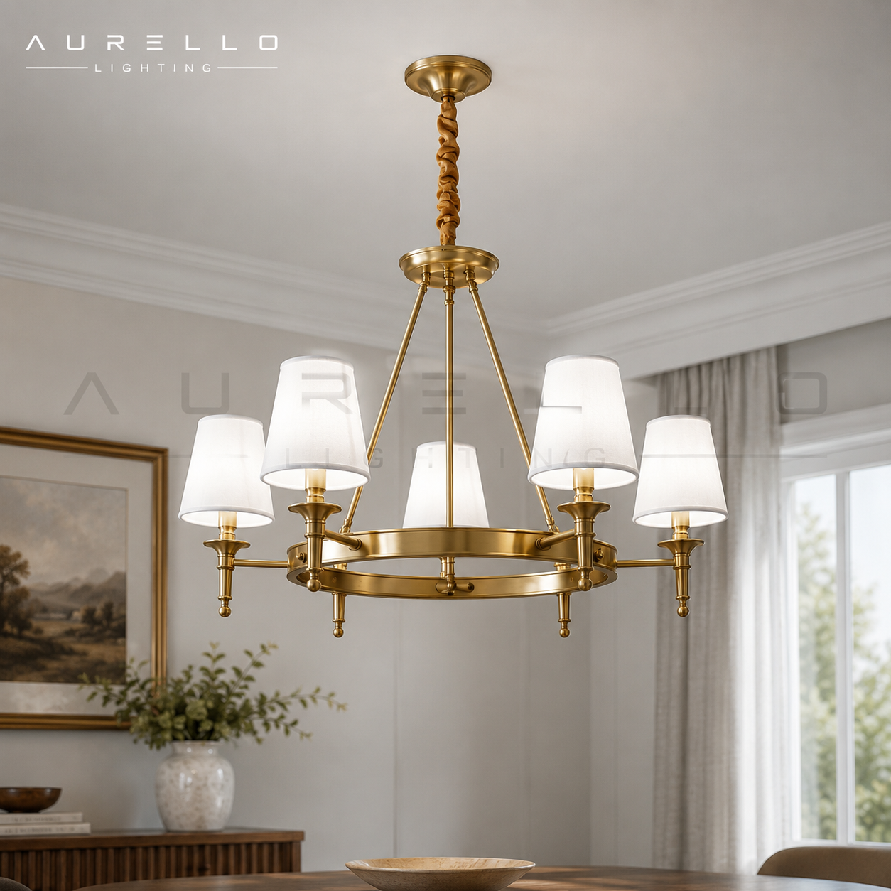 Antique Brass Chandelier