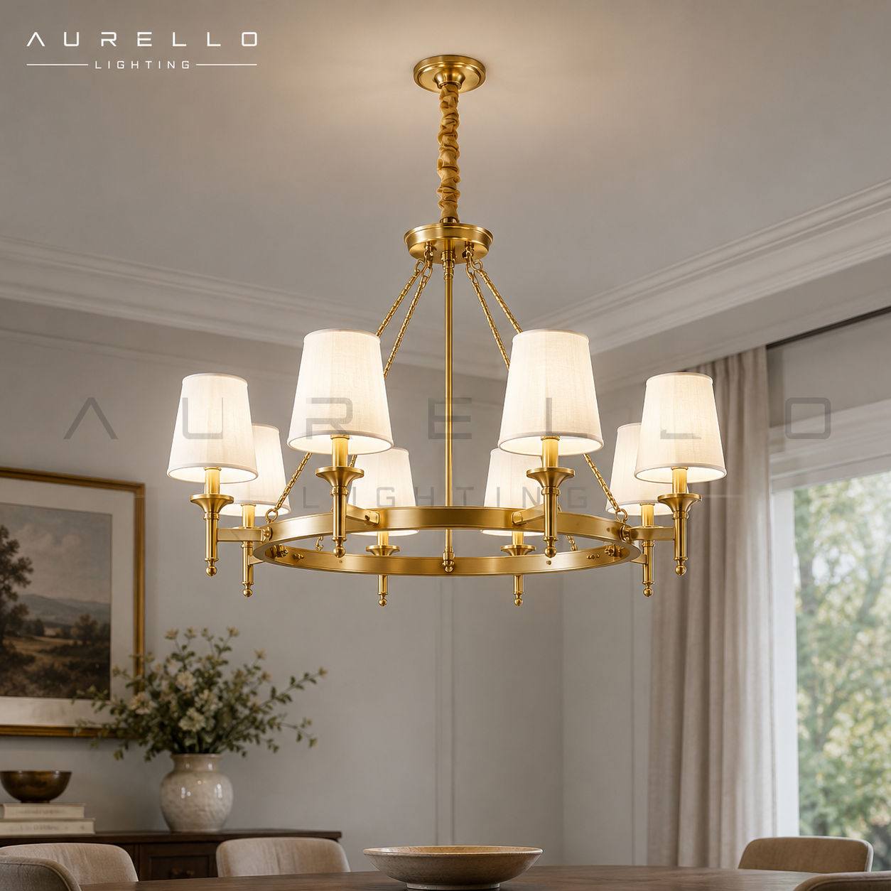 Antique Brass Chandelier