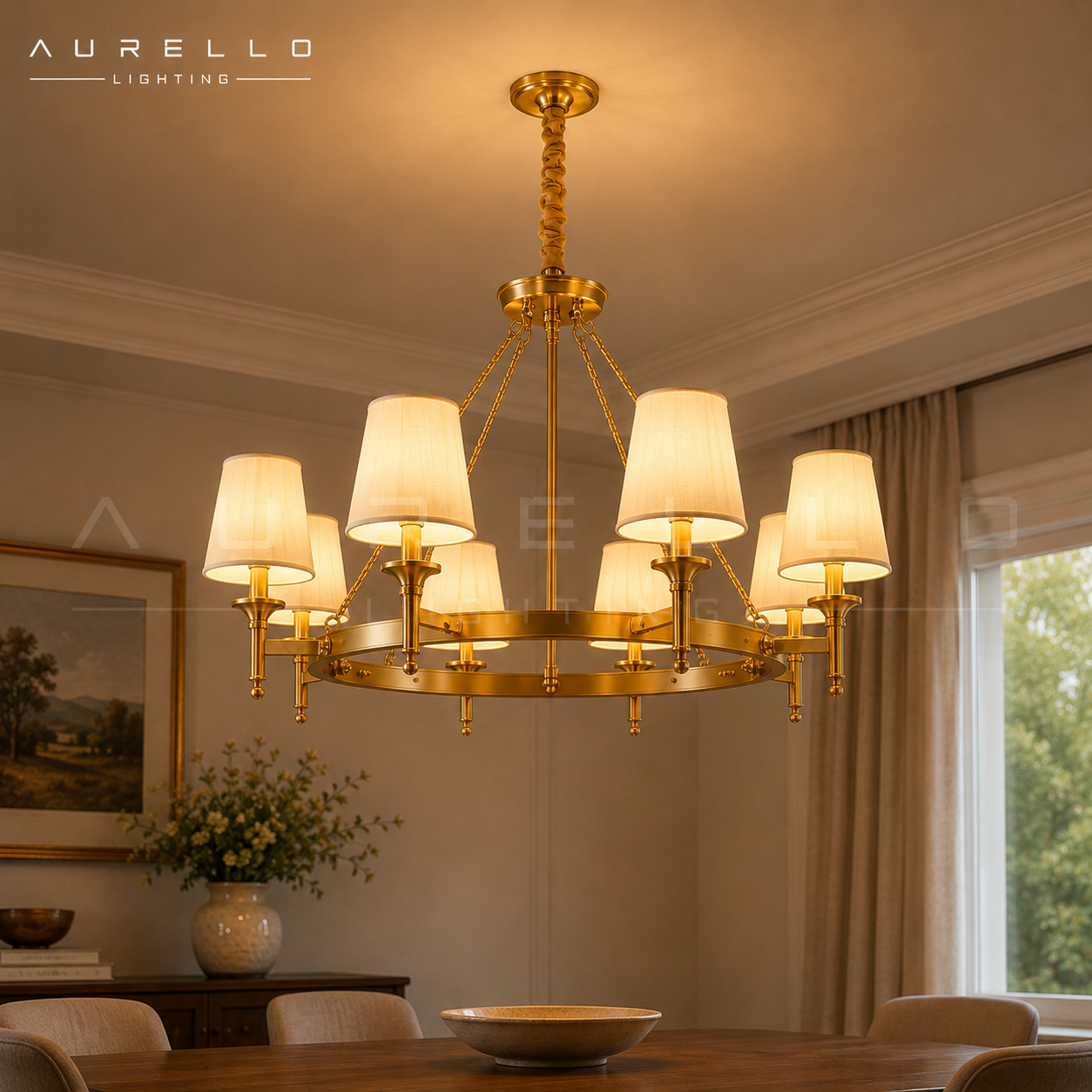 Antique Brass Chandelier