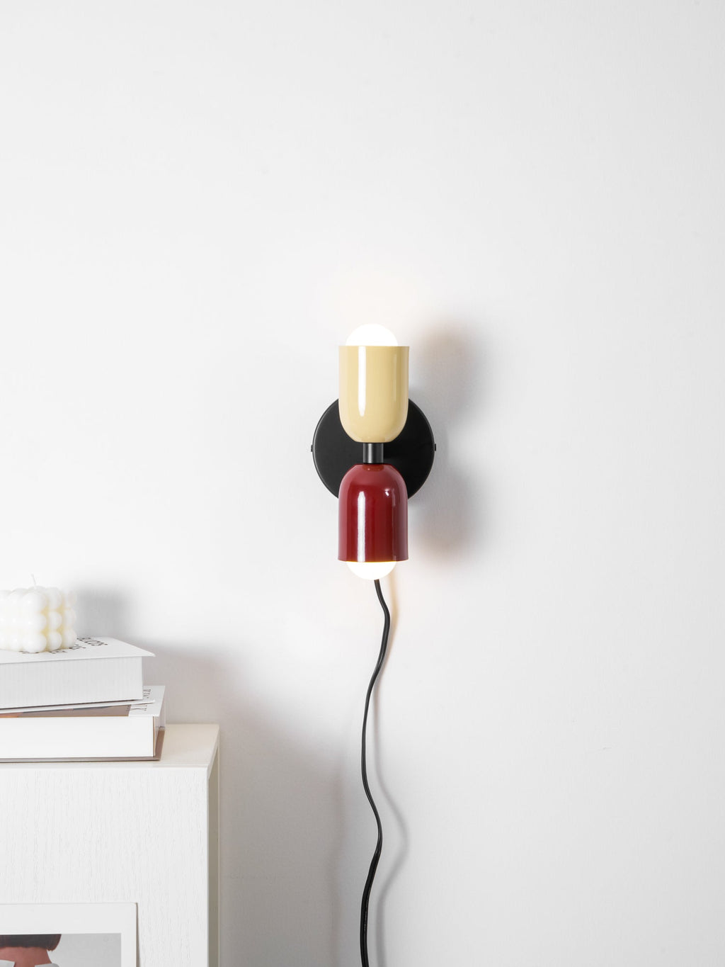 Couleur Double Plug In Wall Lamp