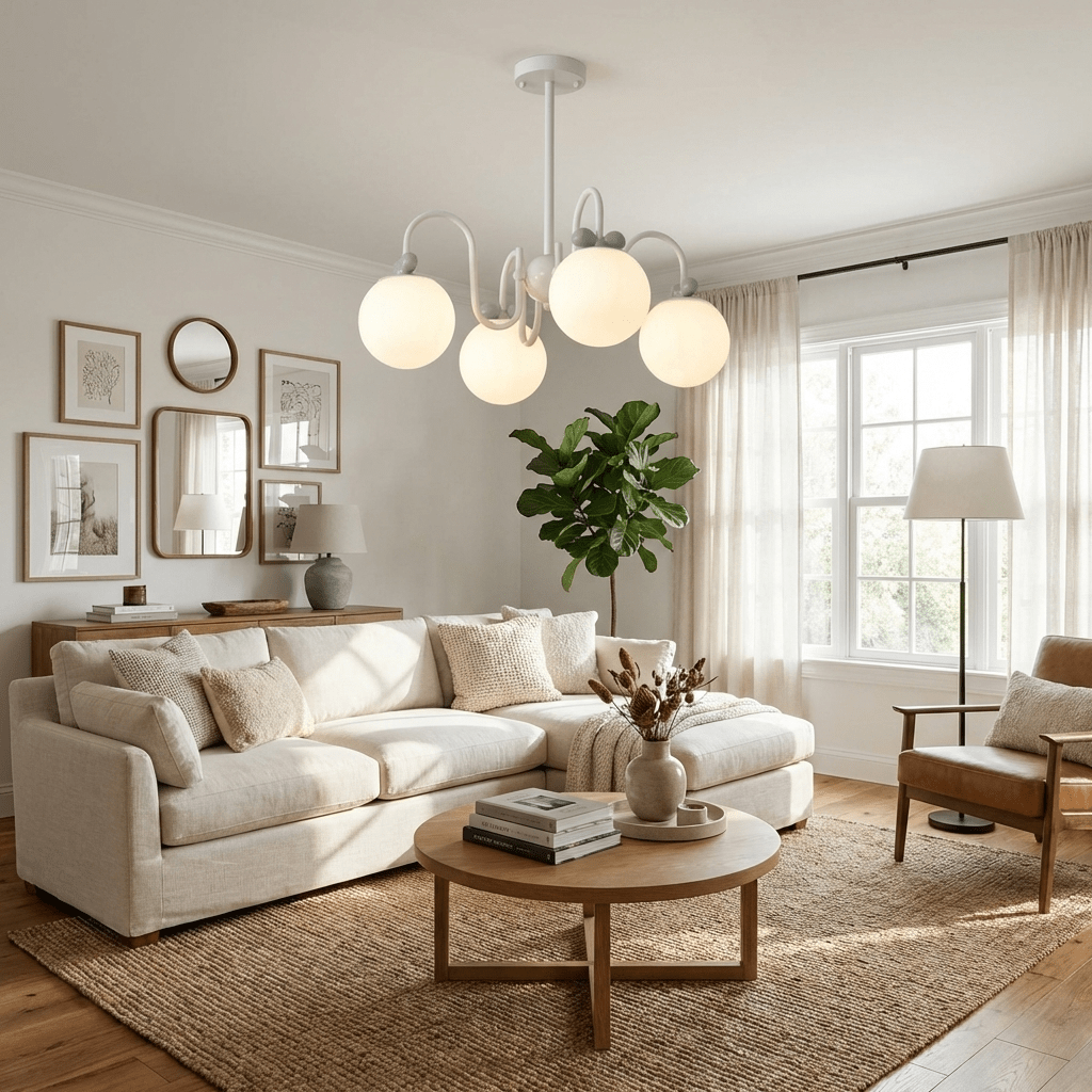 Cream Cherry Chandelier