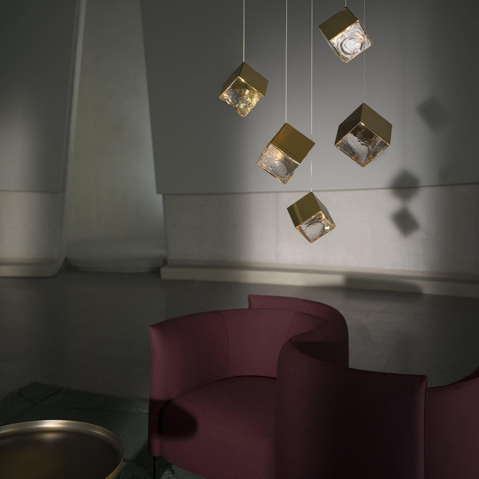 Cubic Luster Cascade Chandelier
