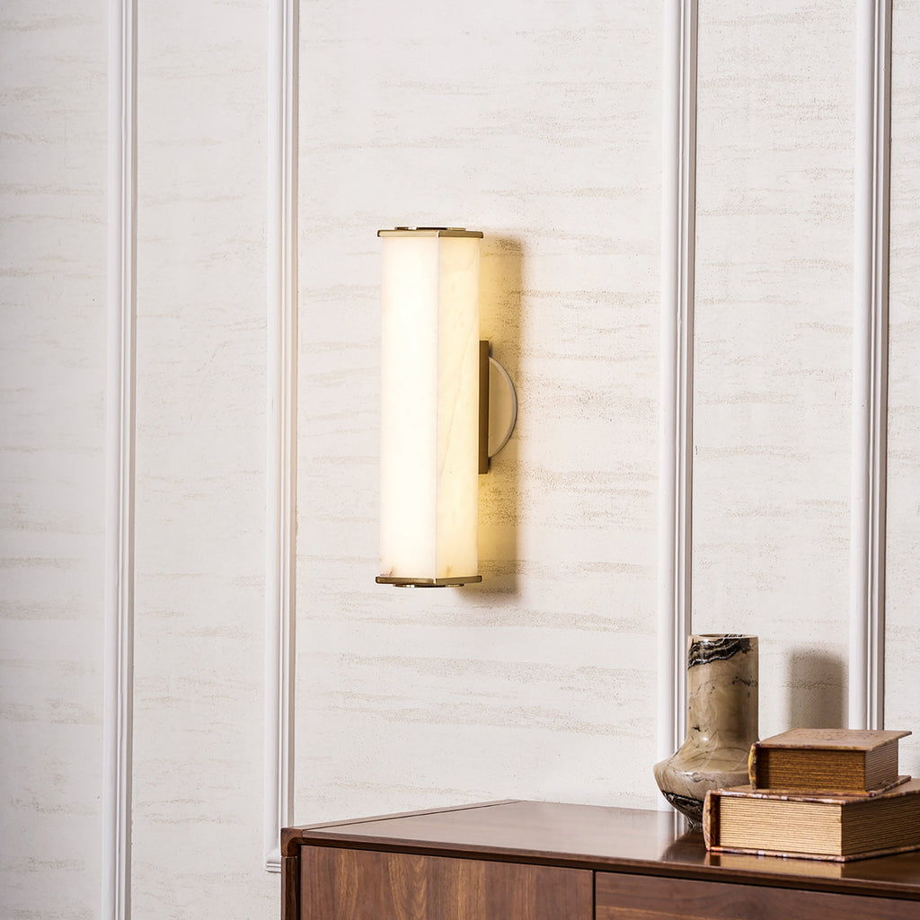Cuboid Alabaster Wall Light