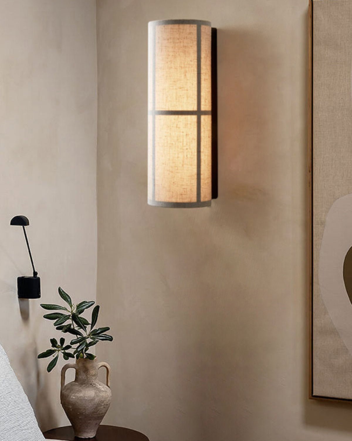Cylinder Fabric Wall Lamp