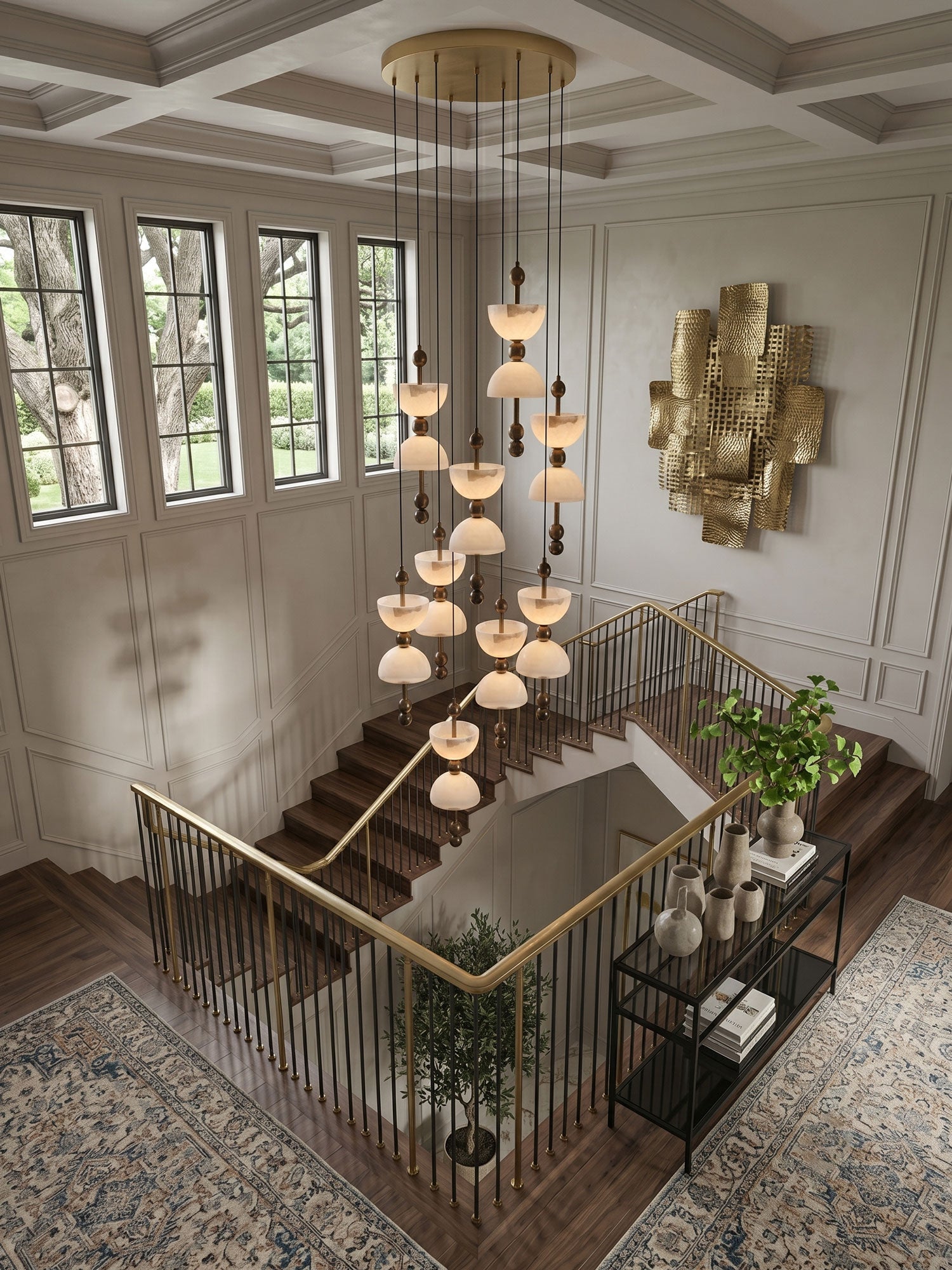 Duo Alabaster Pendant Lamp