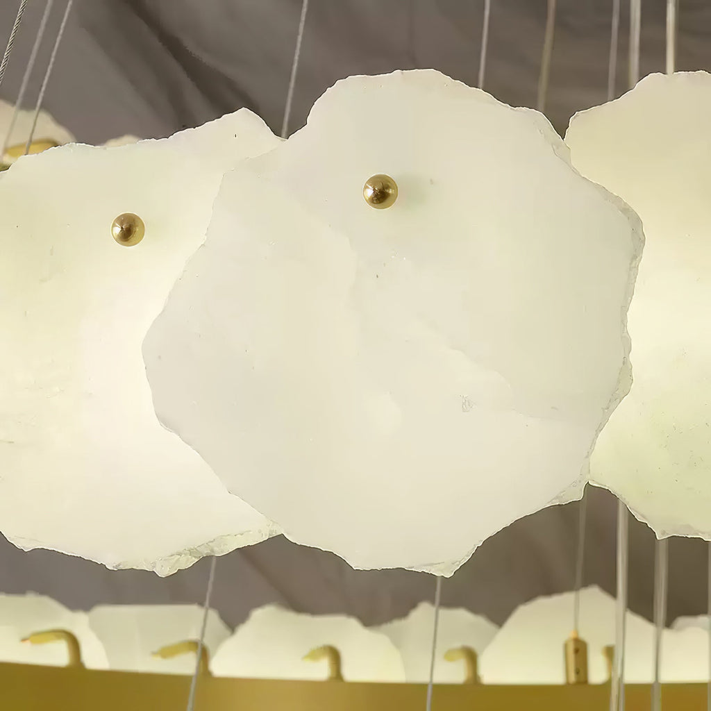 Ecliptica Spiral Alabaster Chandelier