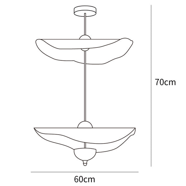 Envolee Double Biscuit Pendant — Large Tall 23.6x27.5