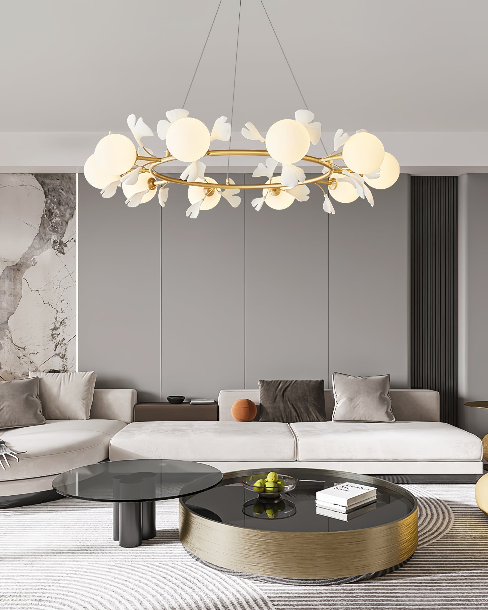 Gingko Orb Chandelier