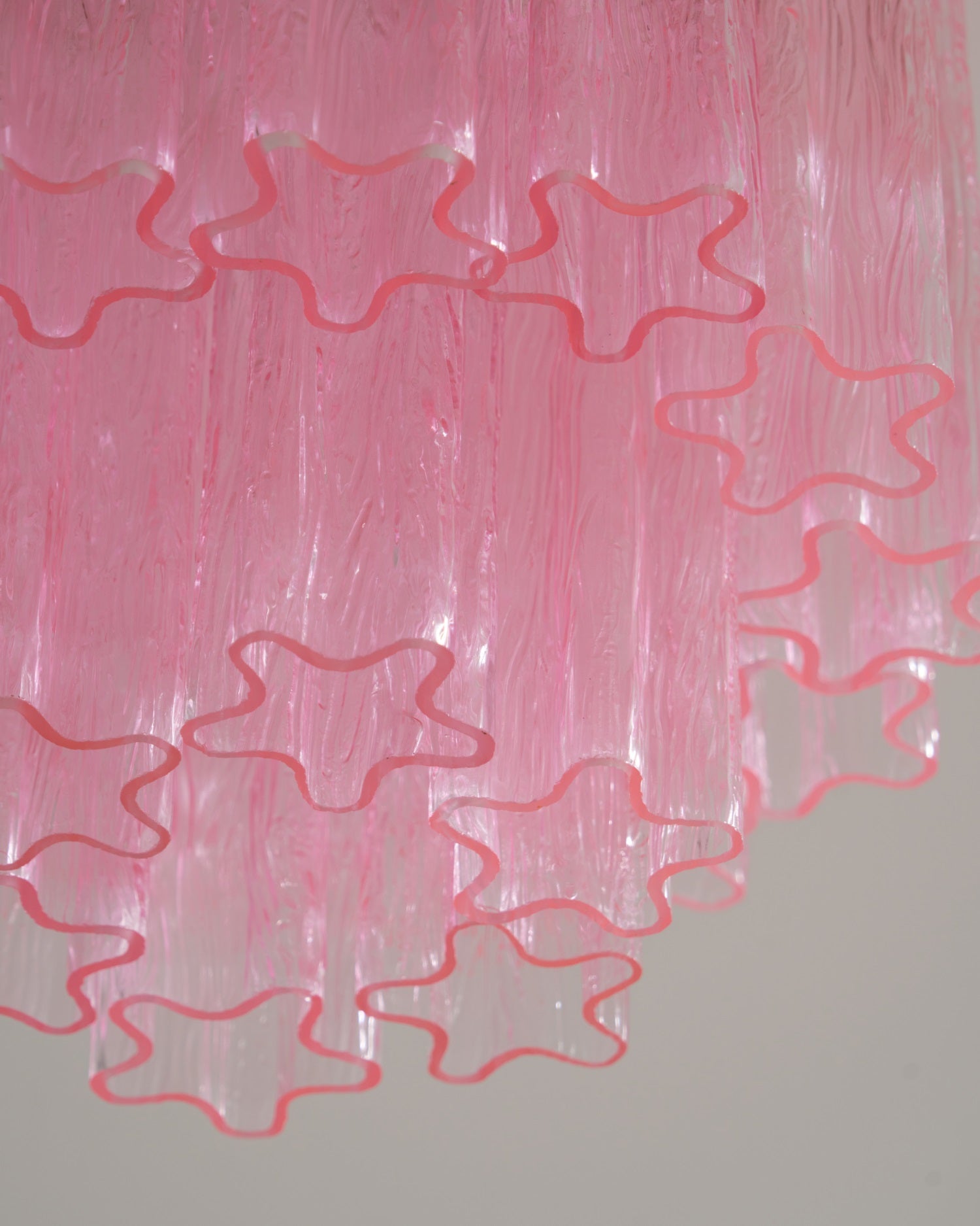 Fiora Pink Glass Ceiling Lamp
