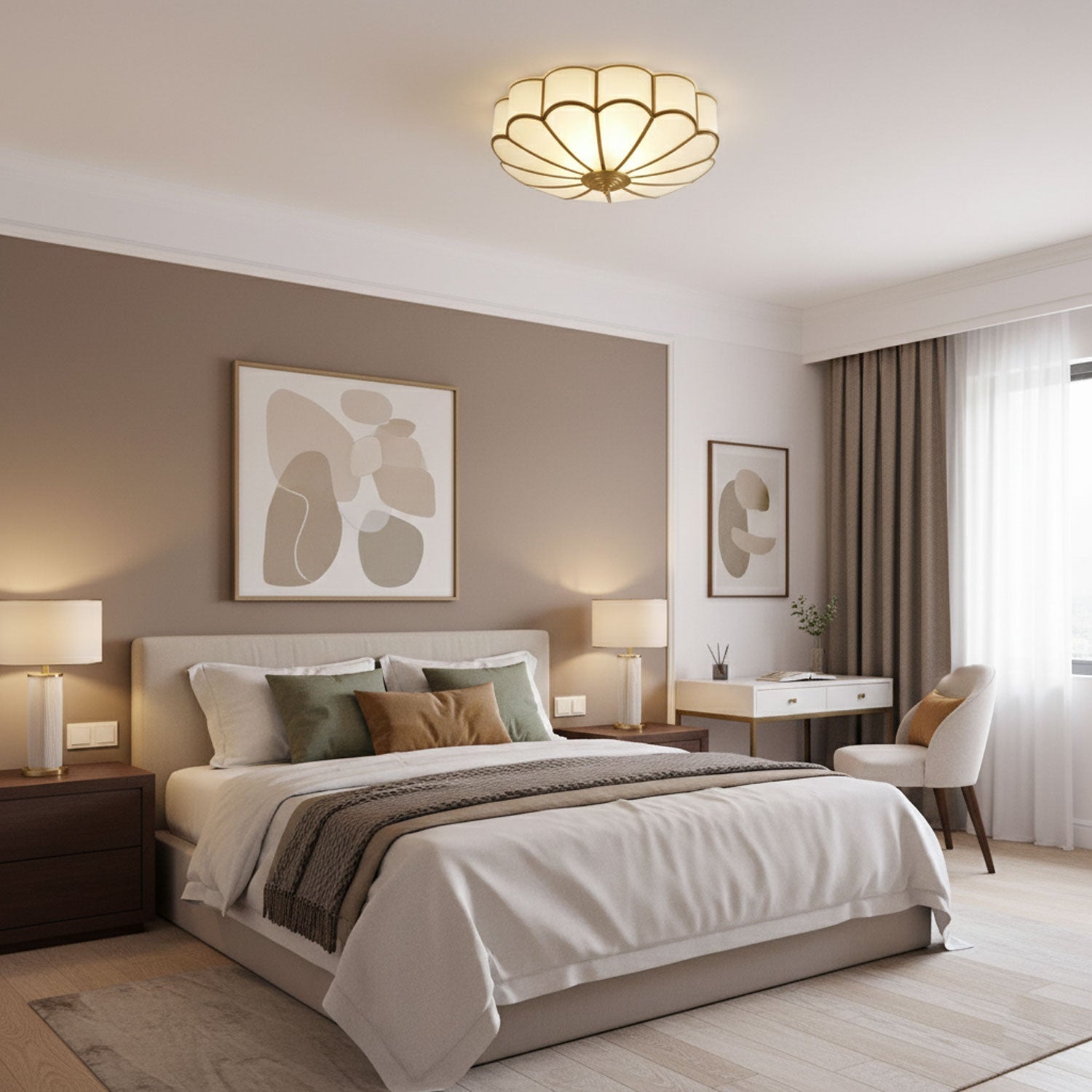 Flower Shape Glass Recessed Ceiling Light