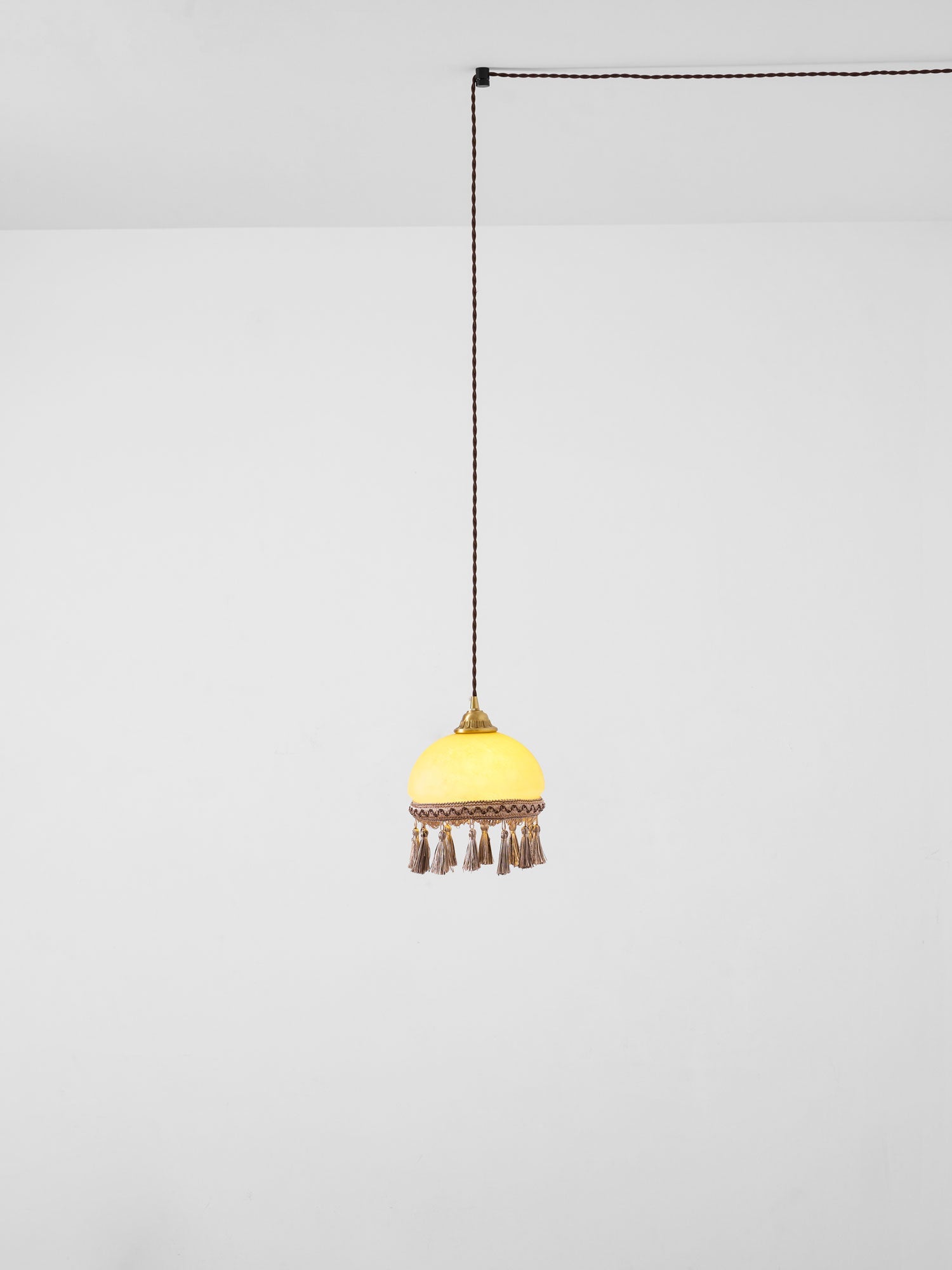 French Tassels Brass Pendant Swag Light