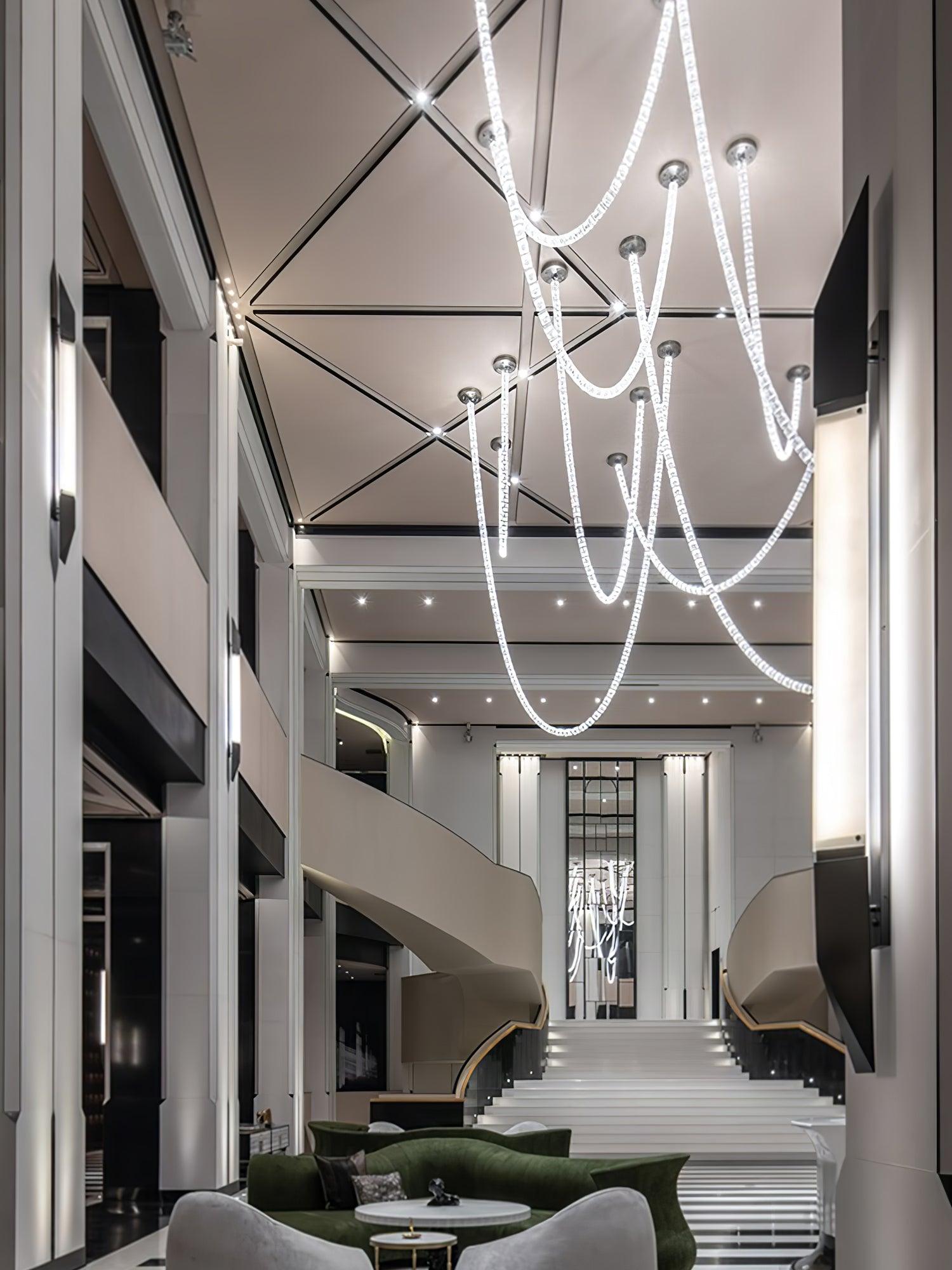 The Gabriel Spiral LED Chandelier | Custom Size & Made-to-Order Lighting for Luxury Residences & Commercial Spaces