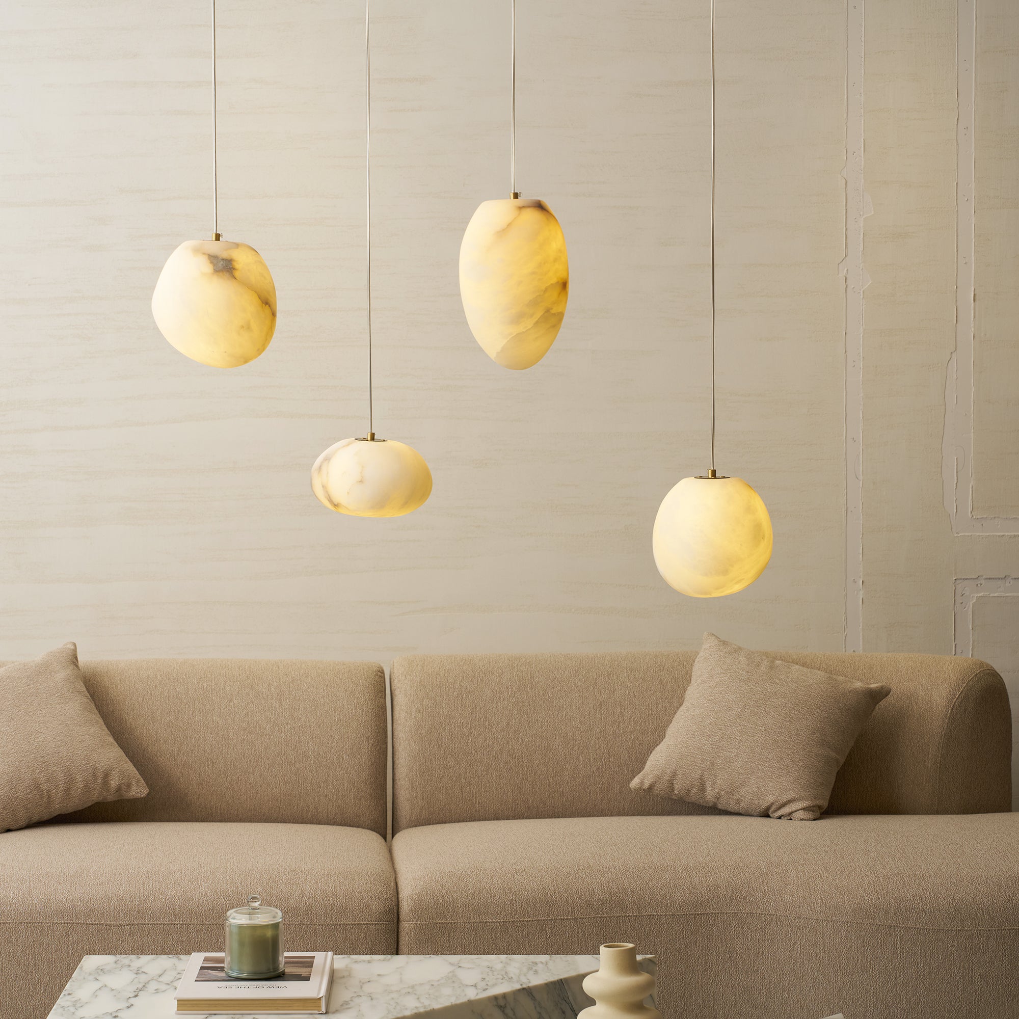 Pebbles Alabaster Pendant Lamp