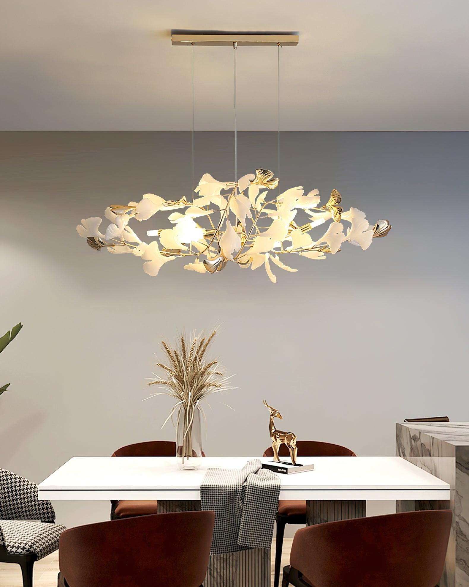 Gingko Bough Round Chandelier