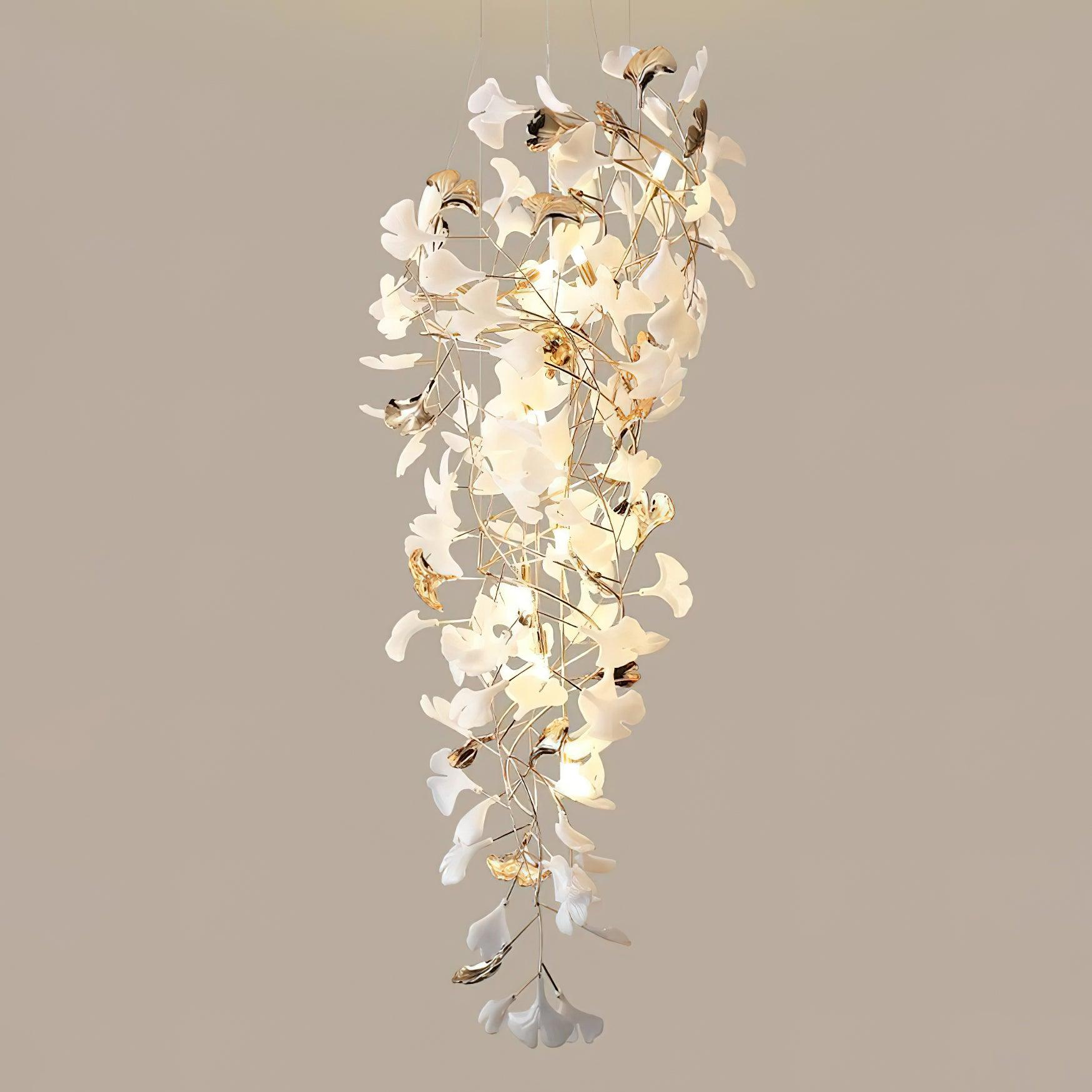 Gingko Cascade Leave Chandelier