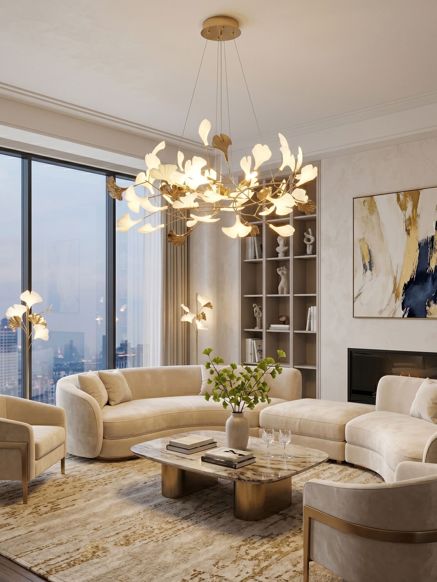 Gingko Wreath Chandelier